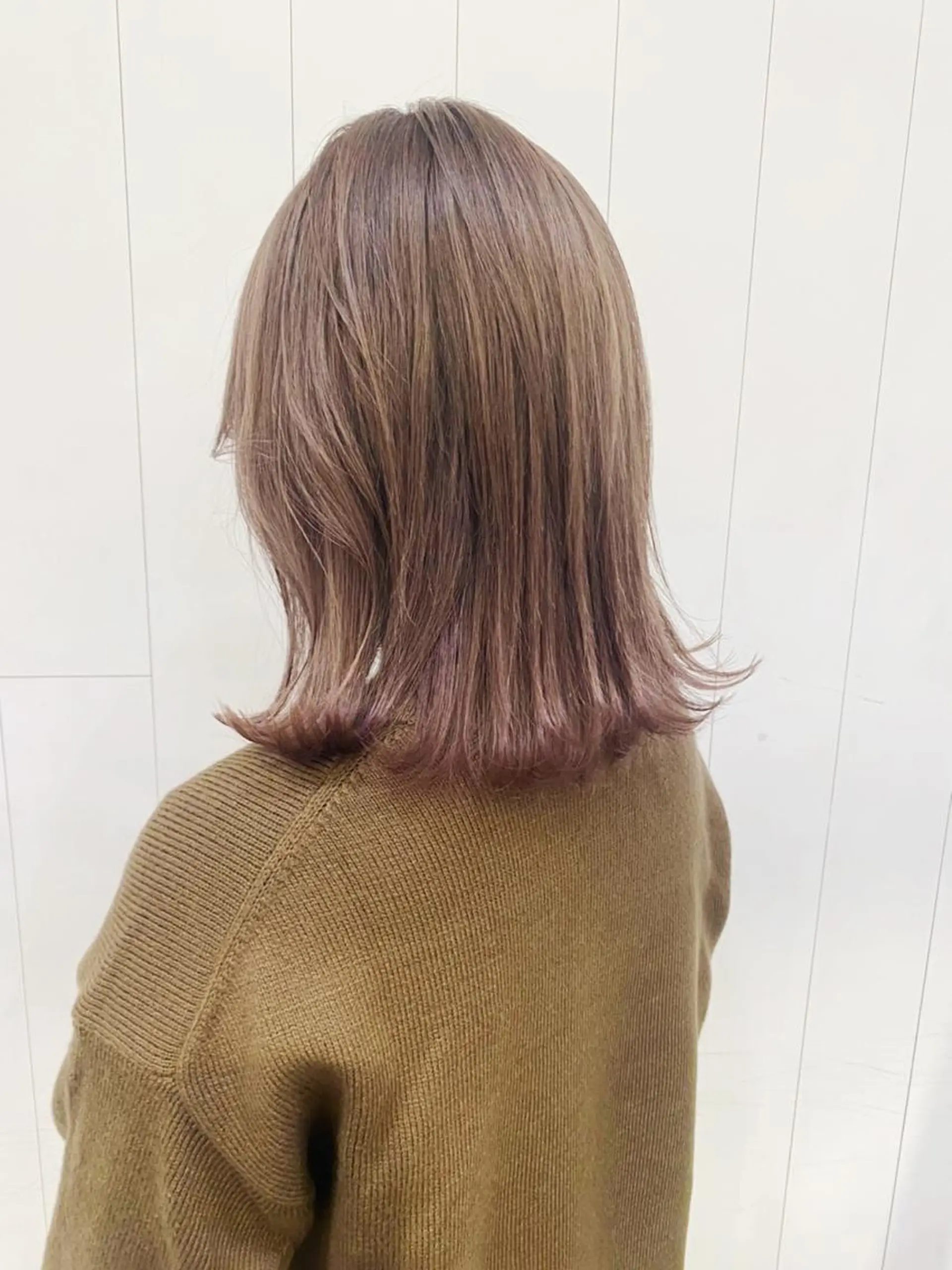ミディアム カラー パーマ ヘアアレンジ ベージュカラー ITbyALBUM 中野店のヘアスタイル