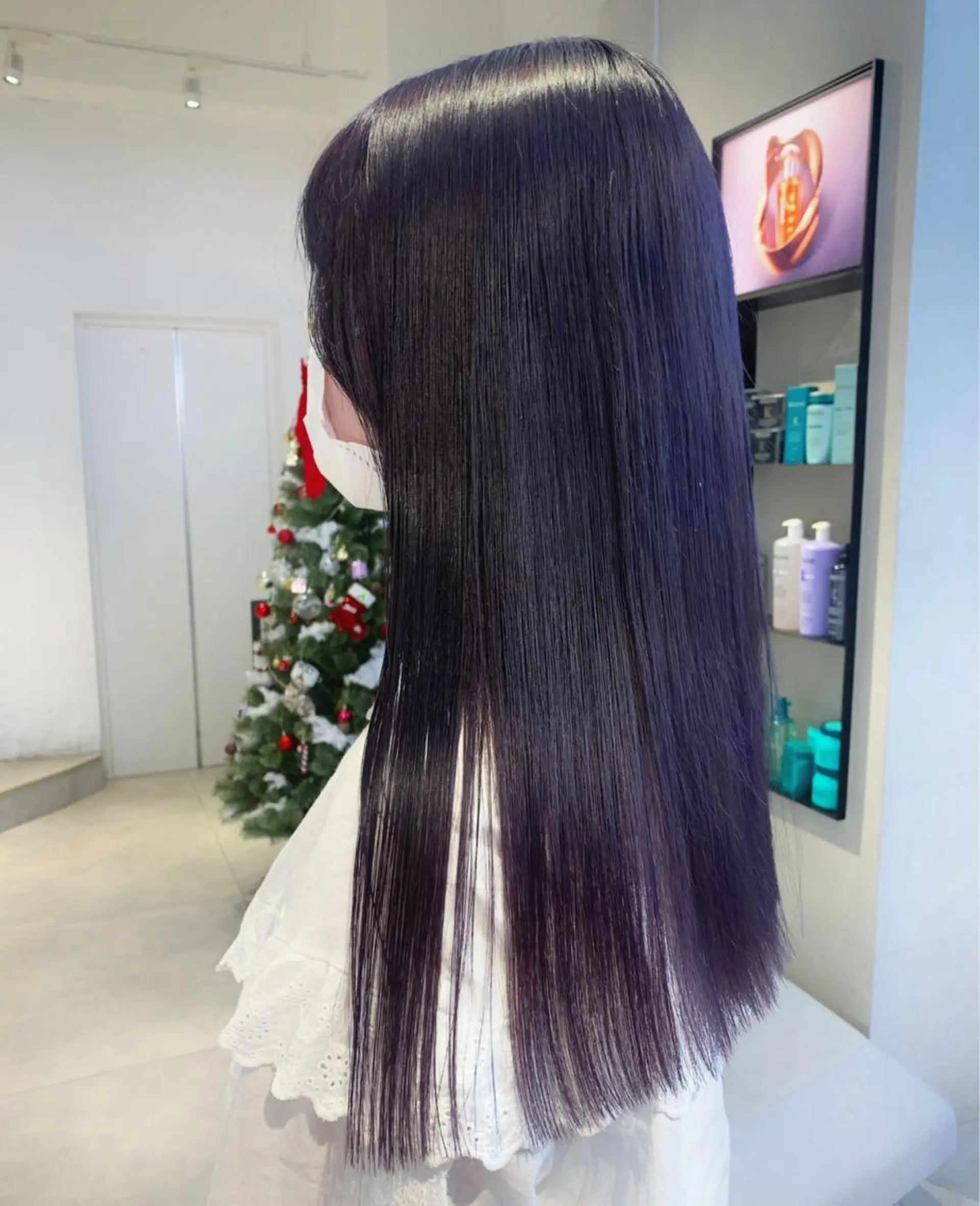 ロング カラー ディープラベンダー ラベンダーカラー 髪質改善 カット ヘアカラー トリートメント Kureha/ネイル レイヤー/酸性縮毛のヘアスタイル