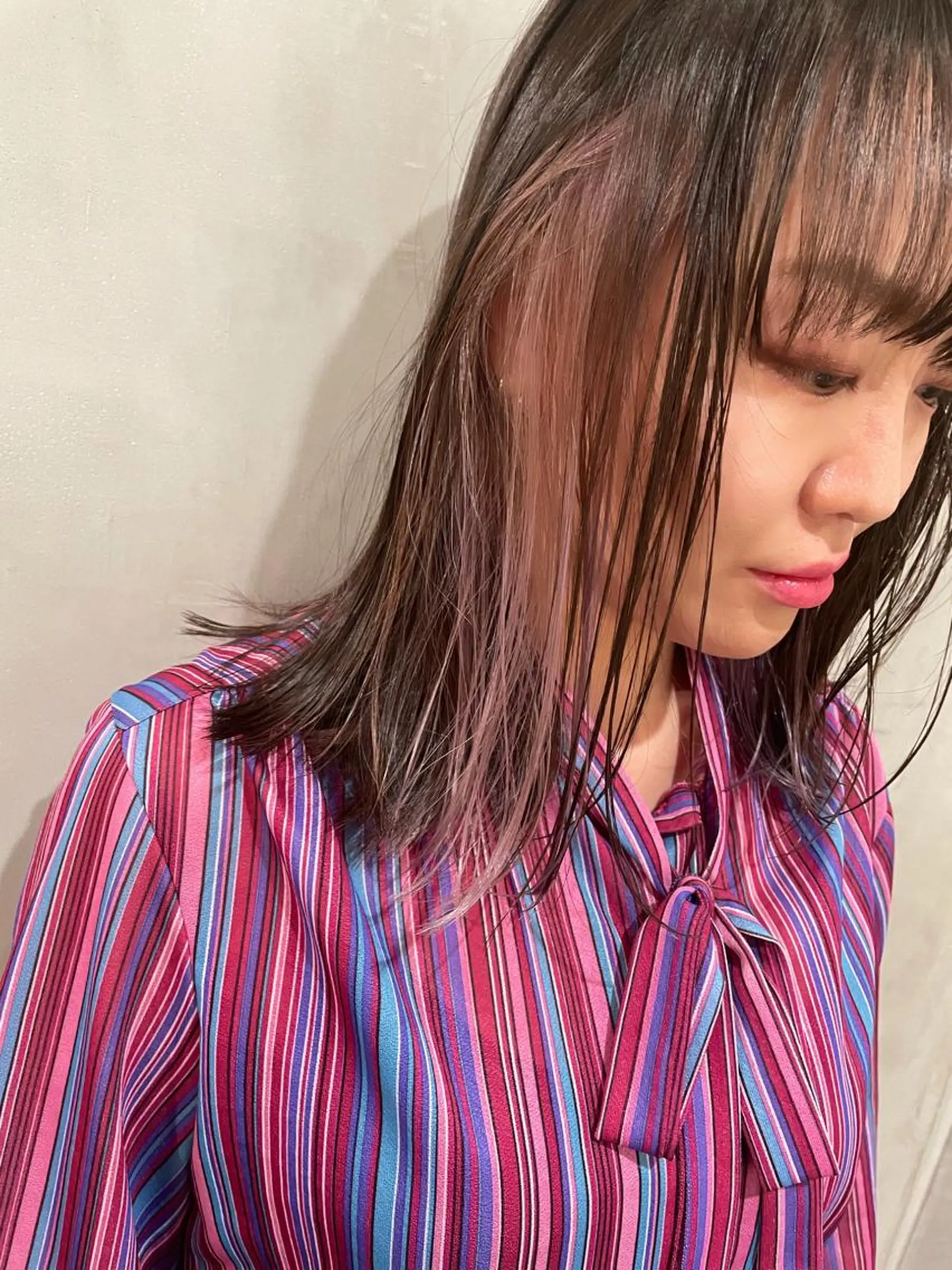 ミディアム カラー ヘアカラー トリートメント 優 作のヘアスタイル