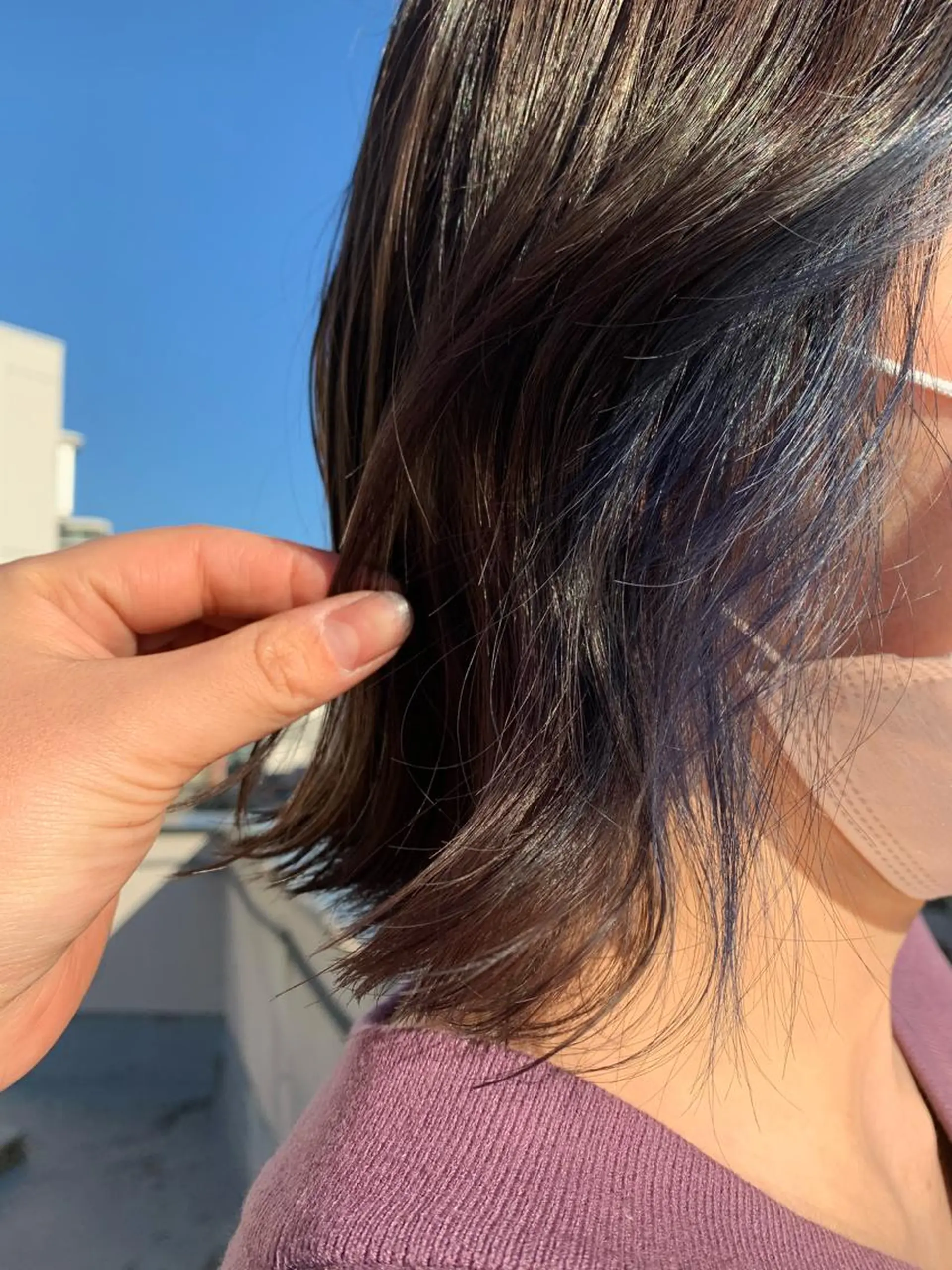 ミディアム カラー ミストバング  フェイスフレーミング 💛ハイトーン💛 りむのヘアスタイル