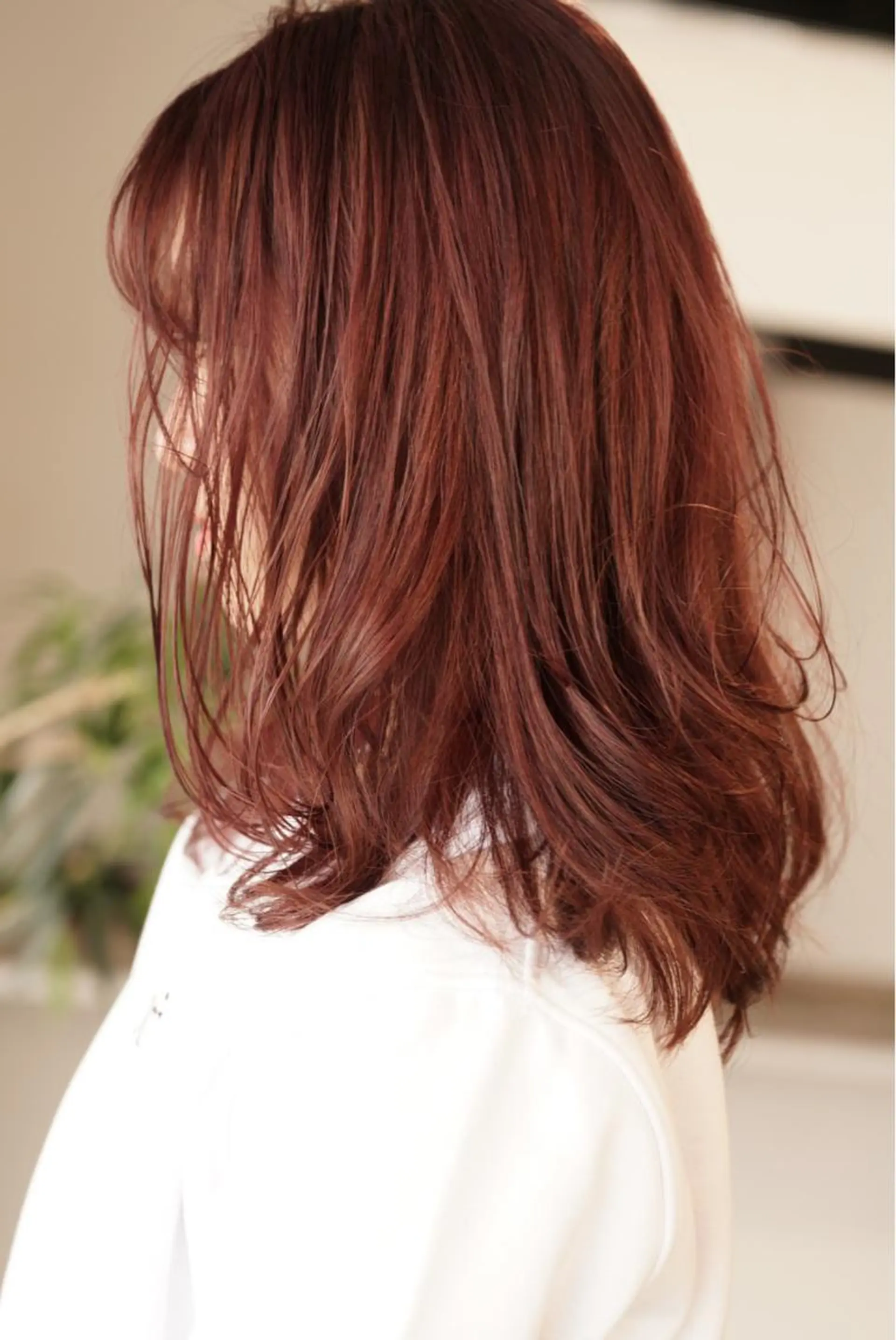 ミディアム カラー ピンクカラー ハイトーン/レイヤー /ケアブリーチ石川治のヘアスタイル