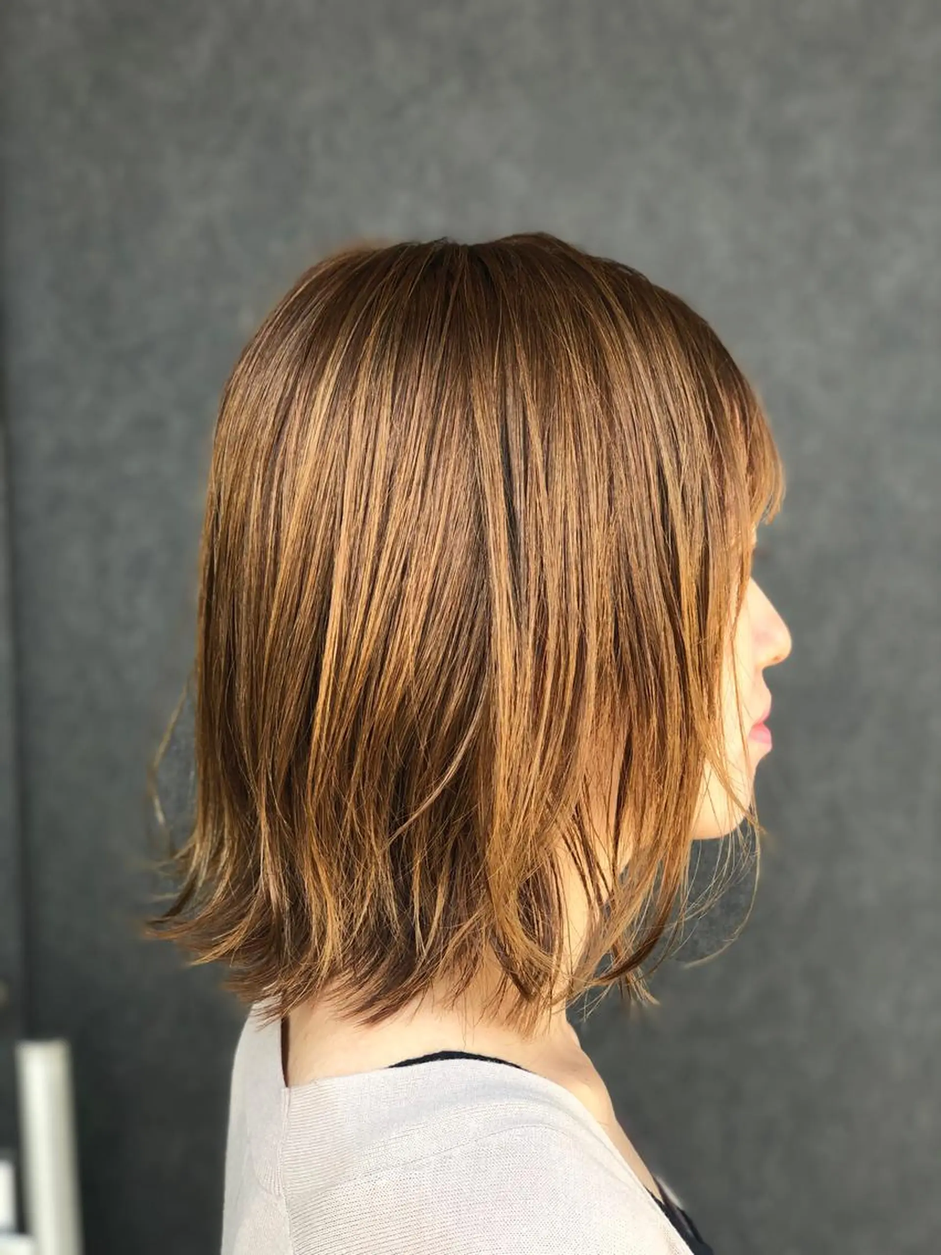 ミディアム カット ヘアカラー トリートメント uti所属・菊池 幹のヘアスタイル