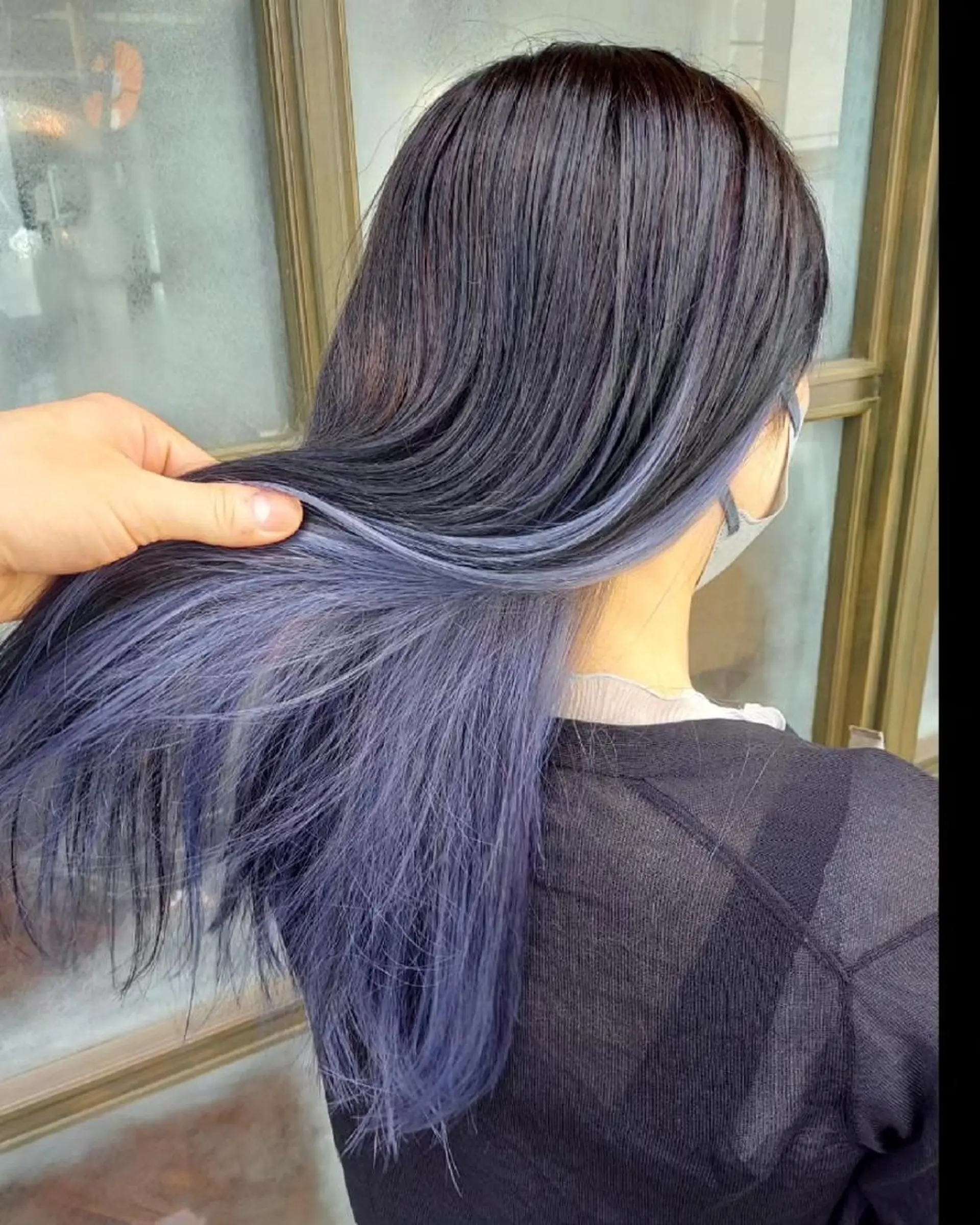 ロング カラー ブルーカラー インナーカラー grow上野御徒町【グロウ】所属・ブリーチ・ハイトーン 特化🎉内山のヘアスタイル