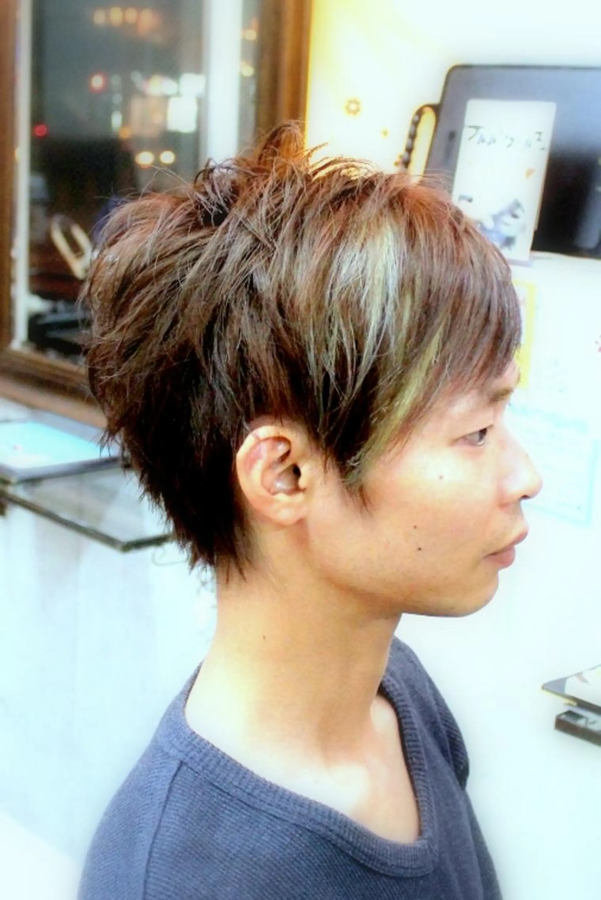 ショート カラー メンズ メンズハイライト ハイライトカラー ハイライト 村上 貴徳のヘアスタイル