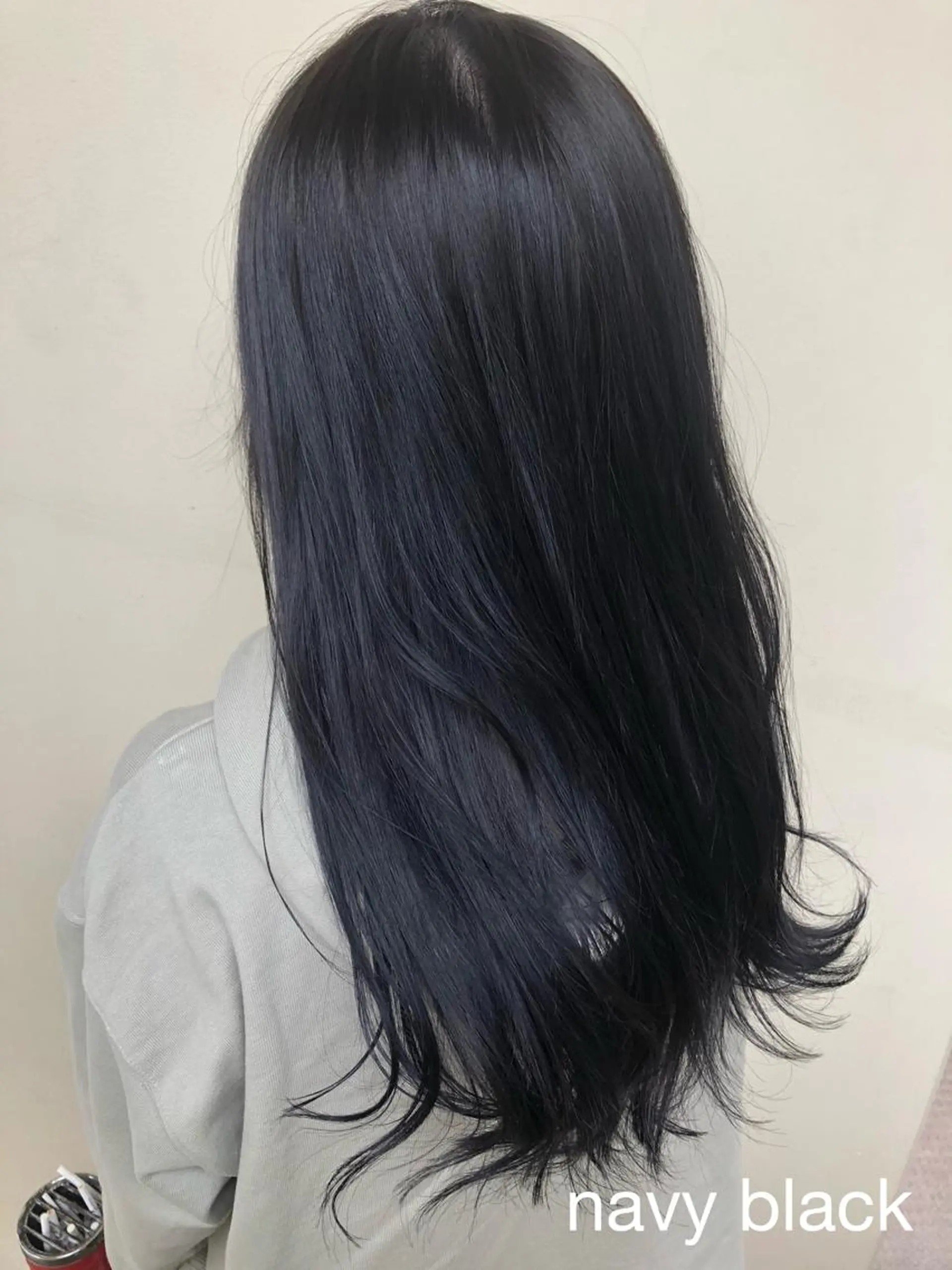 ロング カラー アディクシーカラー ブリーチ ブルーカラー 透明感カラー ネイビーカラー 森田 一平のヘアスタイル