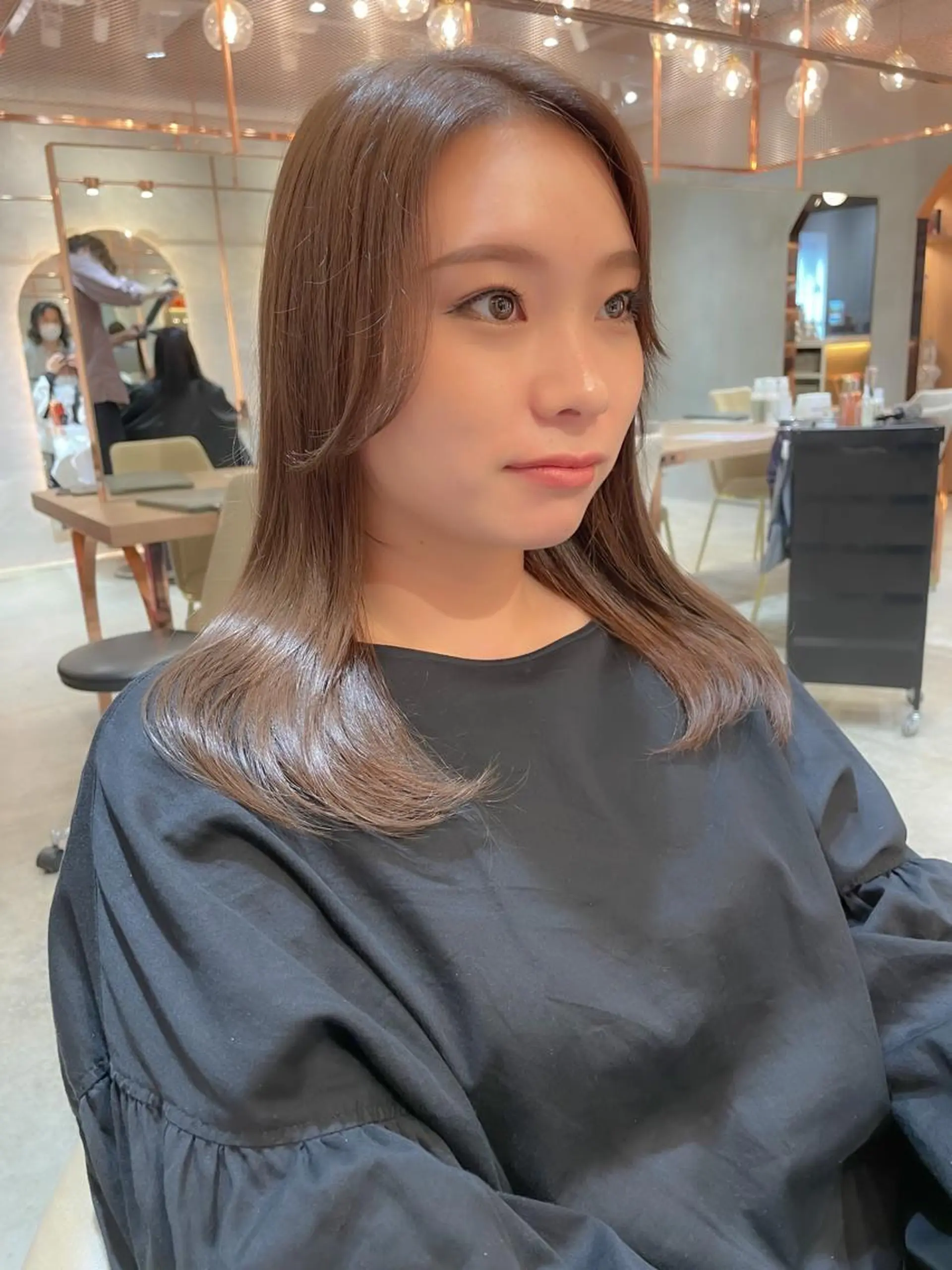 ミディアム カット ヘアカラー トリートメント 🌹ボブ/髪質改善 韓国ヘア🌹澤口龍成のヘアスタイル