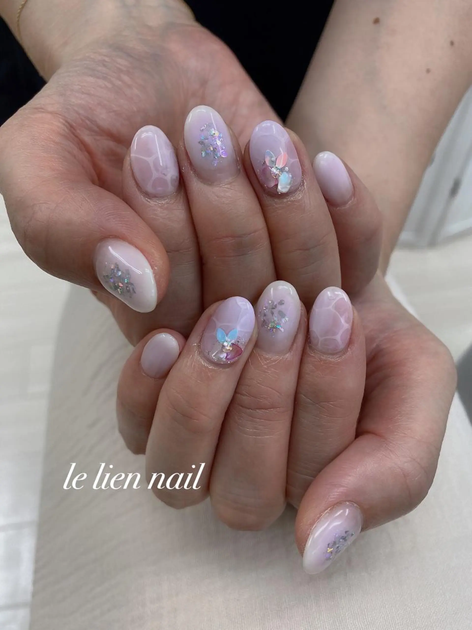 ネイル アートネイル ピンク 夏ネイル ハンドネイル le lien nailのネイルデザイン