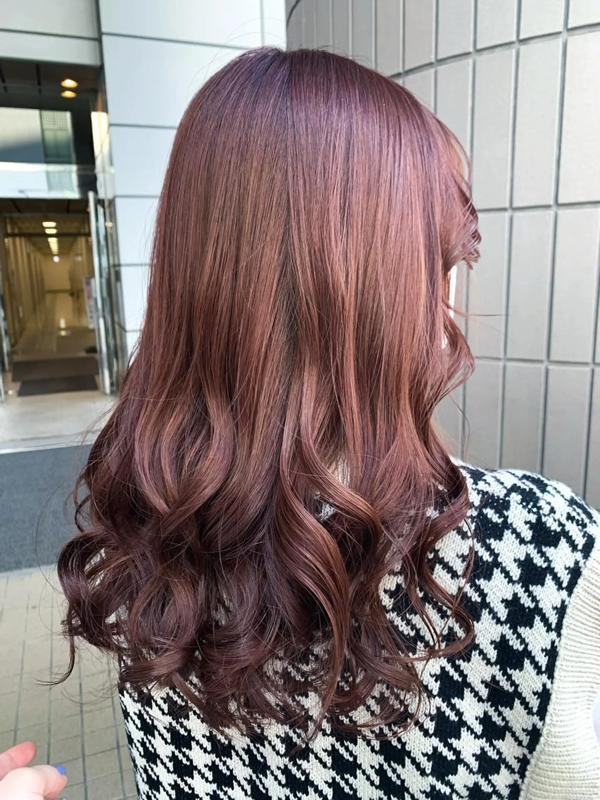 ロング カラー ブラウンカラー レッドカラー レッドブラウン Zina天王寺 CHIAKIのヘアスタイル