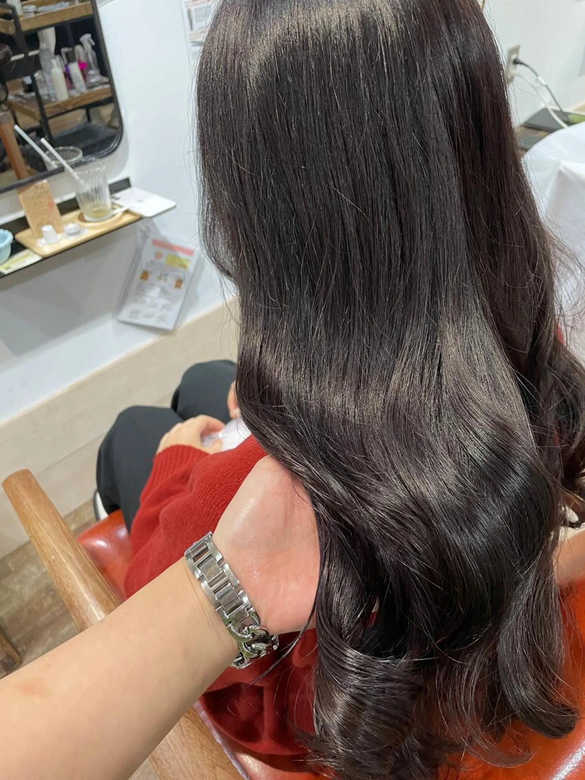 ロング カラー カット ヘアカラー トリートメント newi梅田🫧韓国 ヘア🫧sakiのヘアスタイル