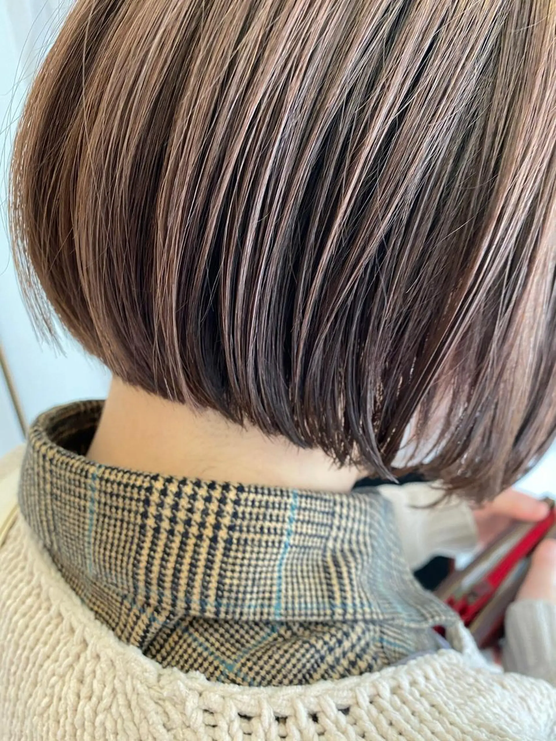 ショート カラー アディクシーカラー アクアカラー アッシュ バレイヤージュ ミストバング N° uairo 川崎西口店のヘアスタイル