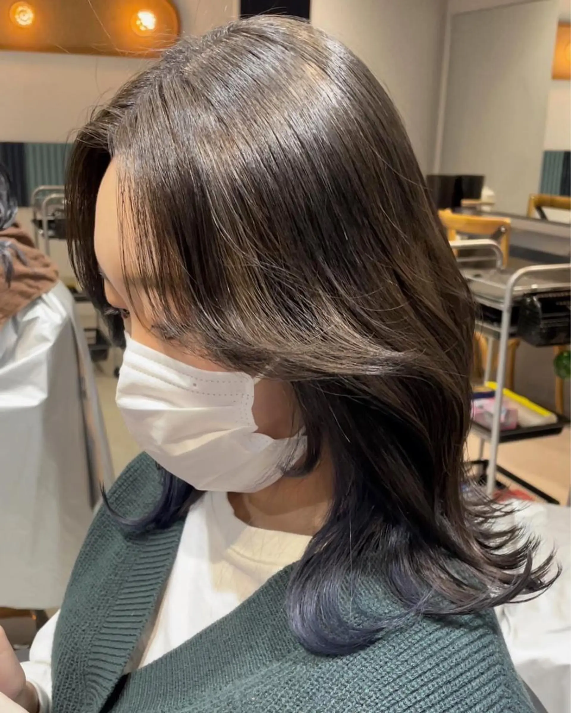 セミロング カット ヘアカラー 【美容室が苦手な方 専問美容室】MIHOのヘアスタイル