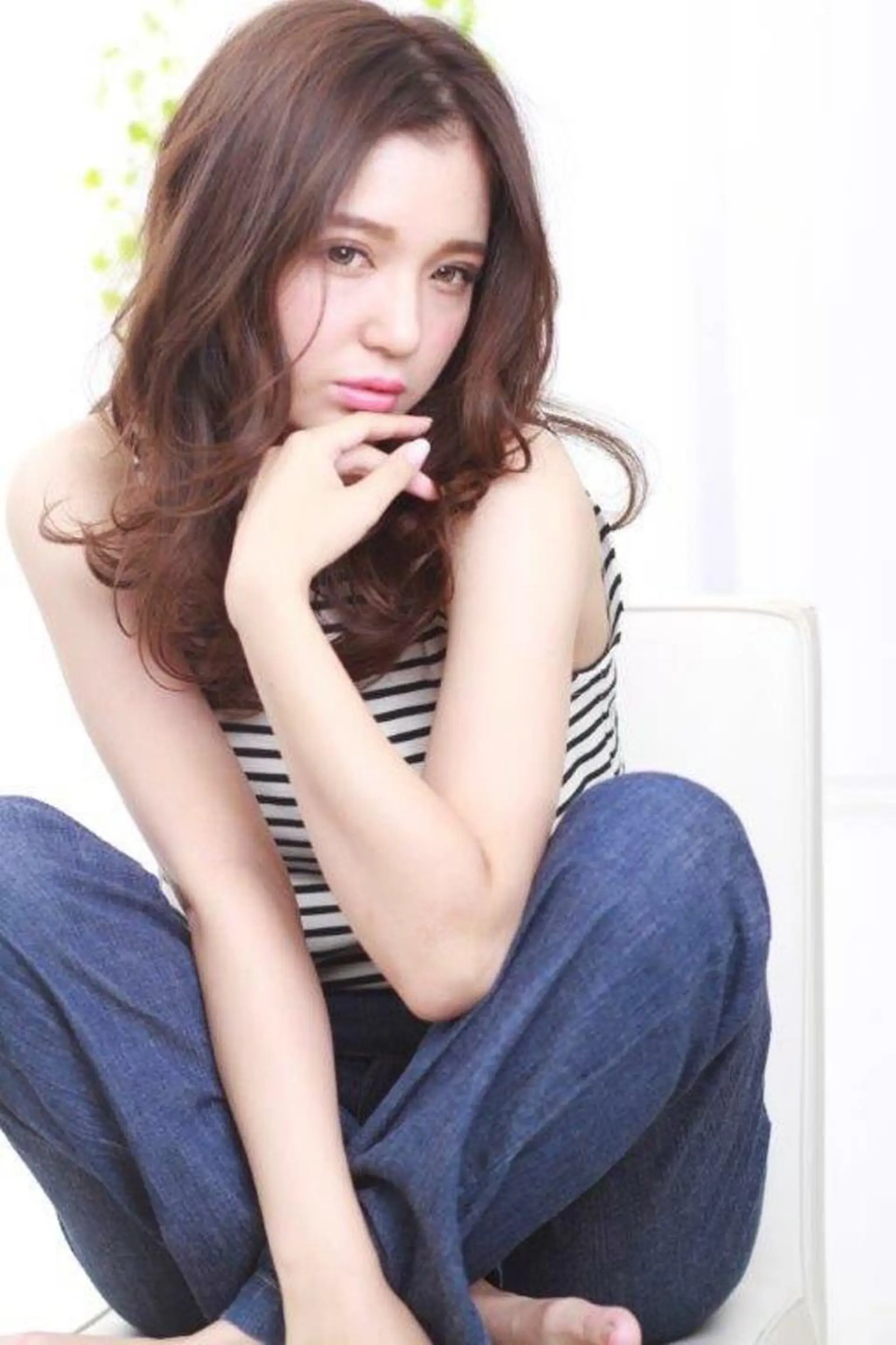 ロング パーマ くせ毛 縮毛矯正 パーマ 江崎 わか子のヘアスタイル
