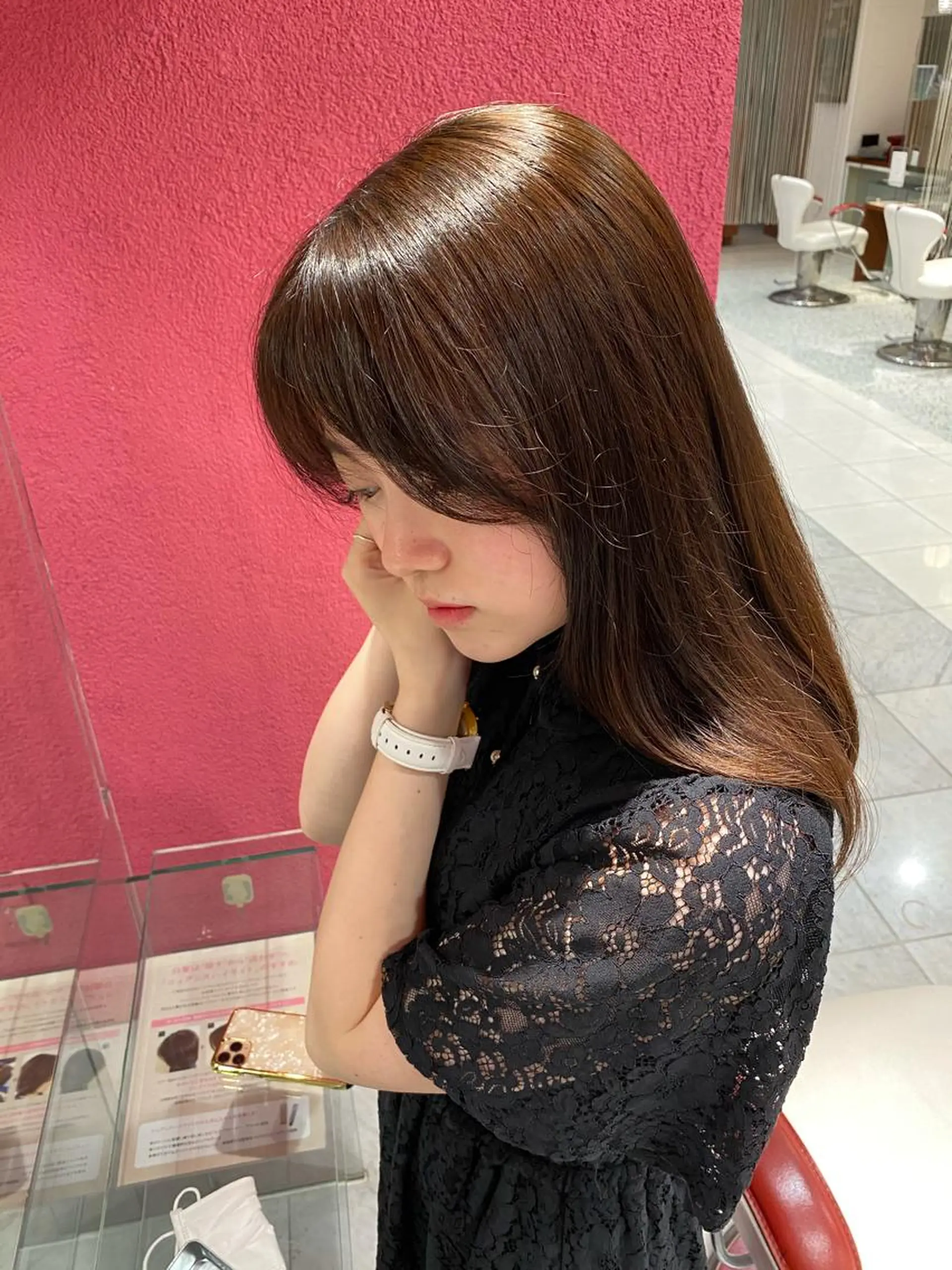 ロング カラー バレイヤージュ ベージュカラー 黒髪 ブリーチ ブルーカラー ⚠️激安ブリーチで 後悔してる方へ⚠️のヘアスタイル