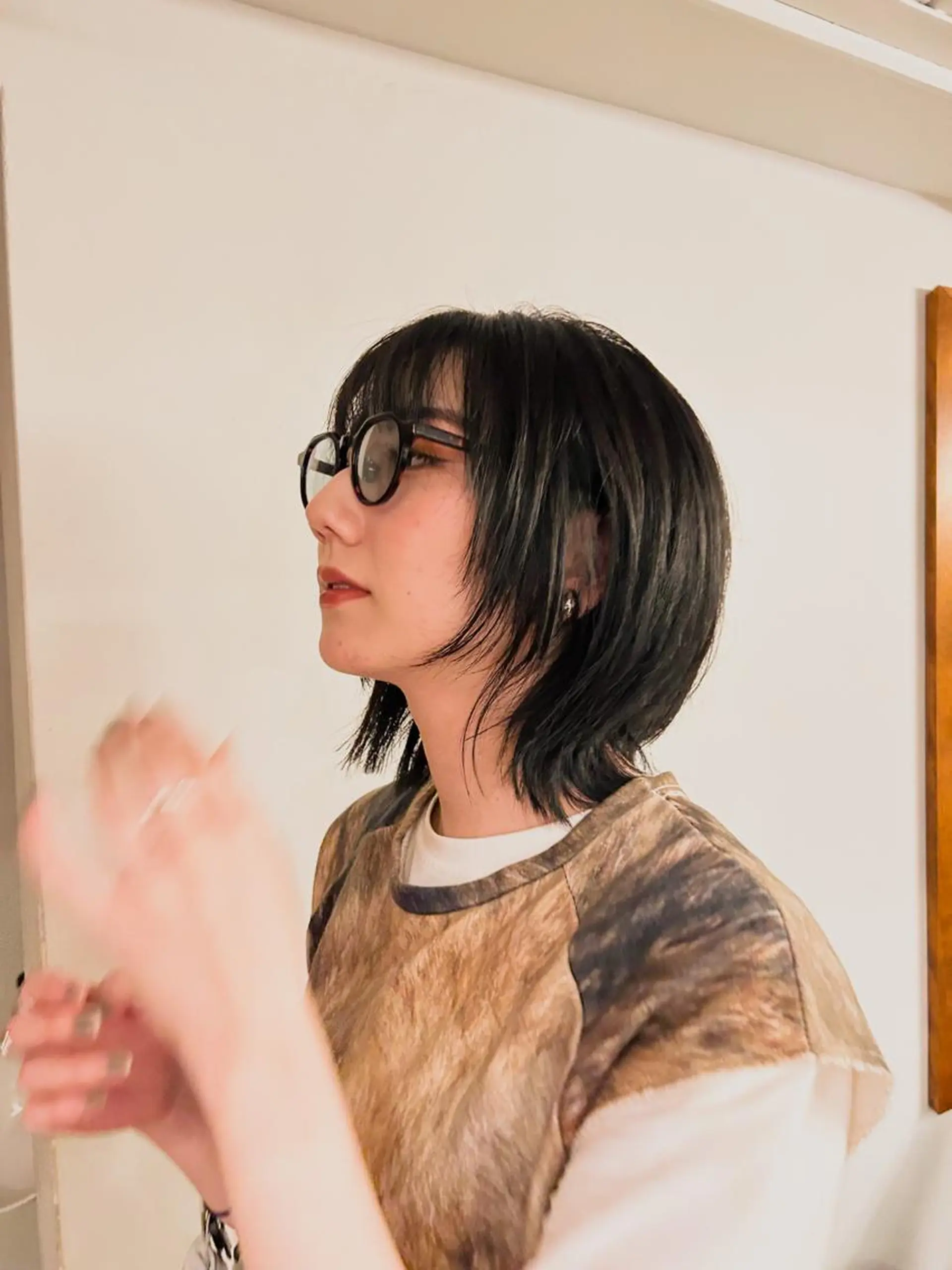 ミディアム カラー 黒髪 ブラウンカラー 🌿ボブ パーマ高橋啓太🌿のヘアスタイル