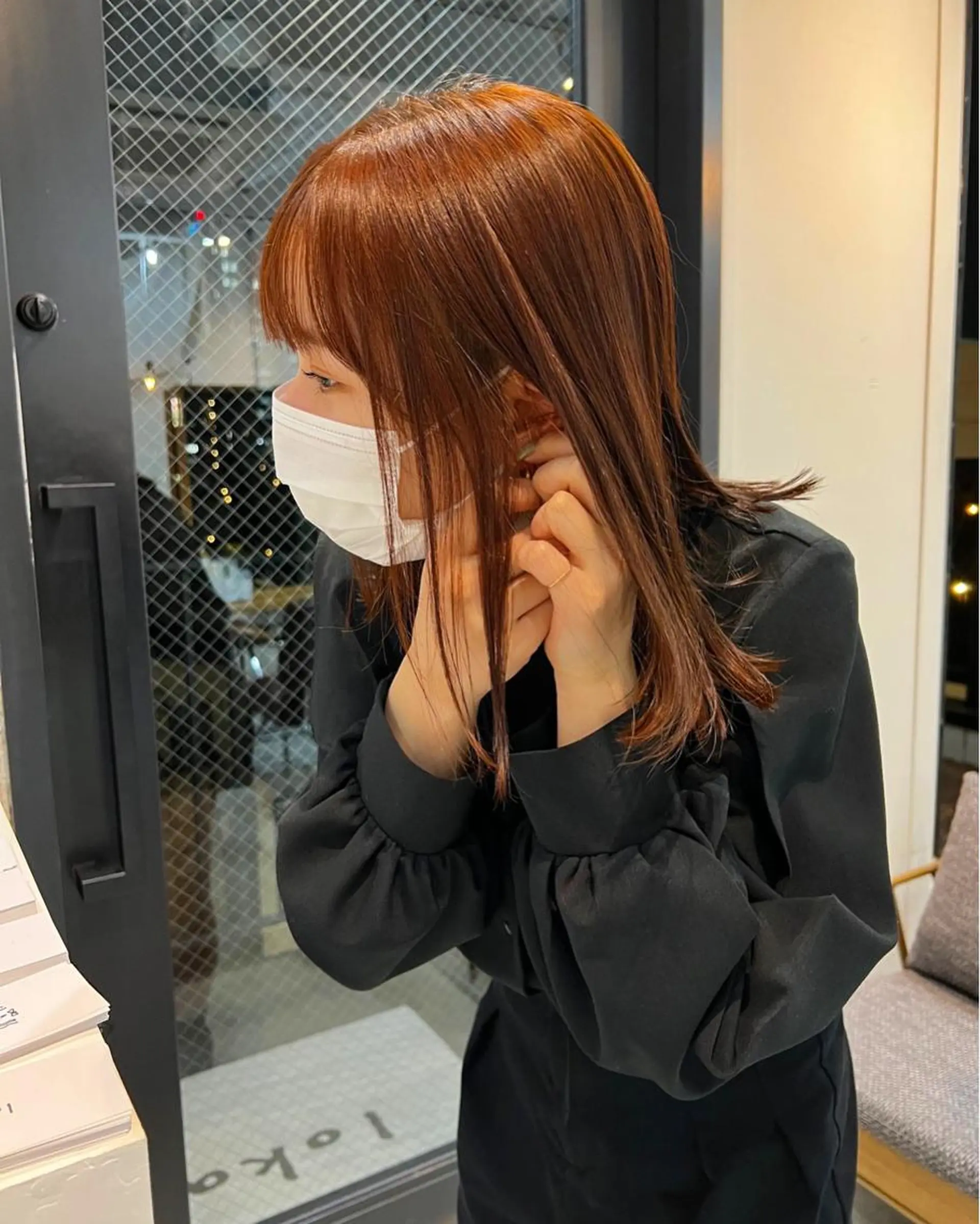 ミディアム カット ヘアカラー トリートメント ヘアセット 🦋顔周りカット/ yuri 🦋のヘアスタイル