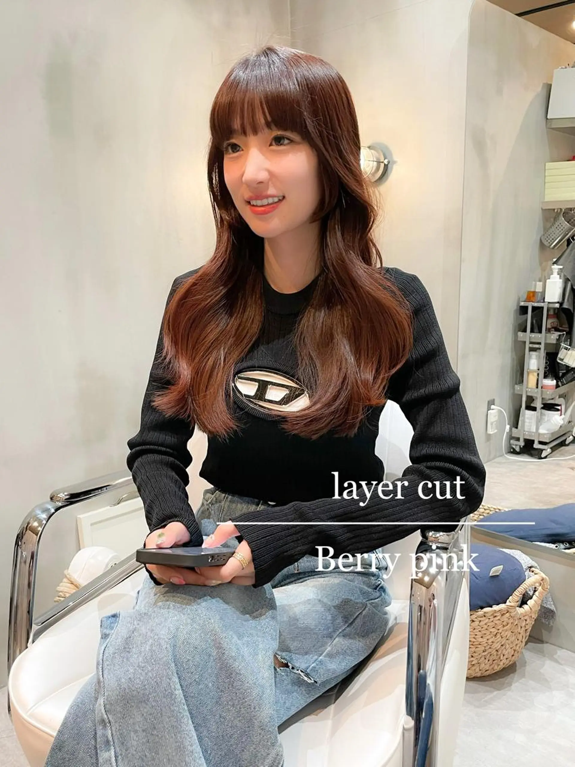 ロング 韓国風ヘア レイヤーカット カット ヘアカラー トリートメント LOMA🇰🇷 銀座のヘアスタイル