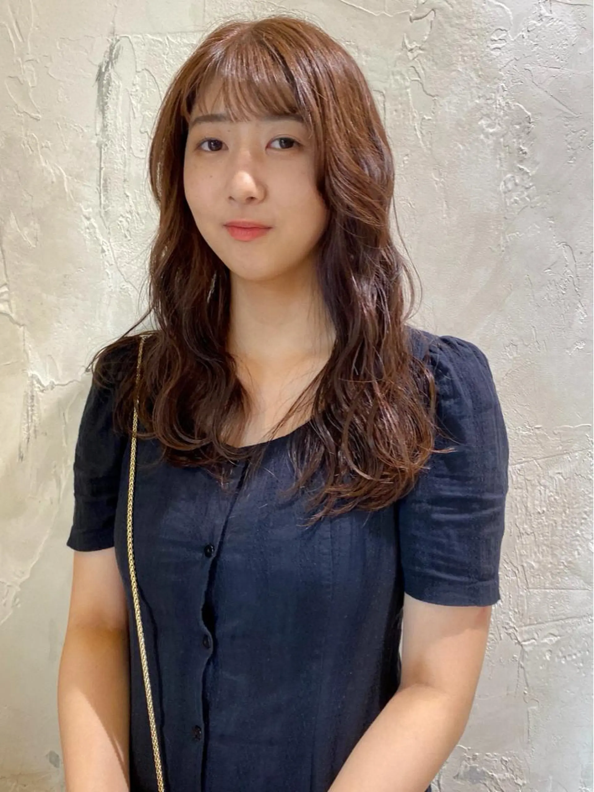 セミロング カラー ブリーチ ブリーチなしカラー 韓国風ヘア irwi/イルウィ所属・miku🎀門前仲町 ブリーチ・レイヤーのヘアスタイル