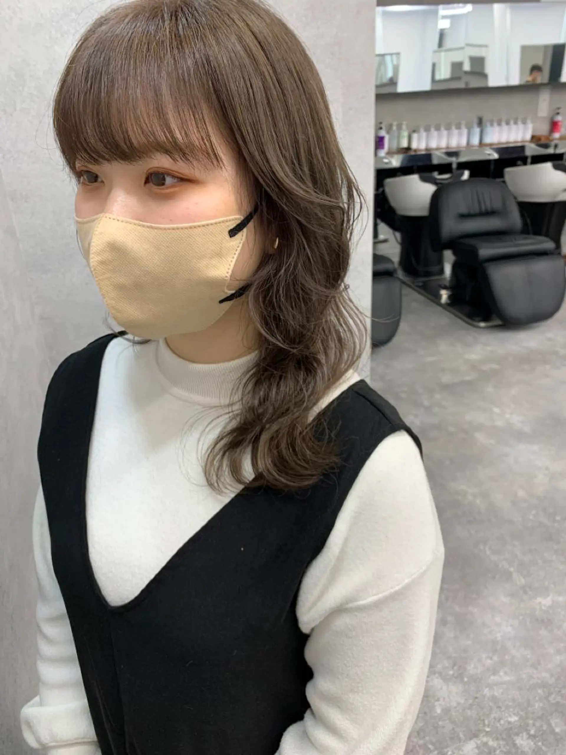 セミロング カラー ヘアアレンジ メンズ キッズ ショートボブ メンズバレイヤージュ メンズブリーチ メンズハイライト メンズハイトーン ヘアカラー 🌈難波🌈ベージュ カラー【ヒロム】のヘアスタイル