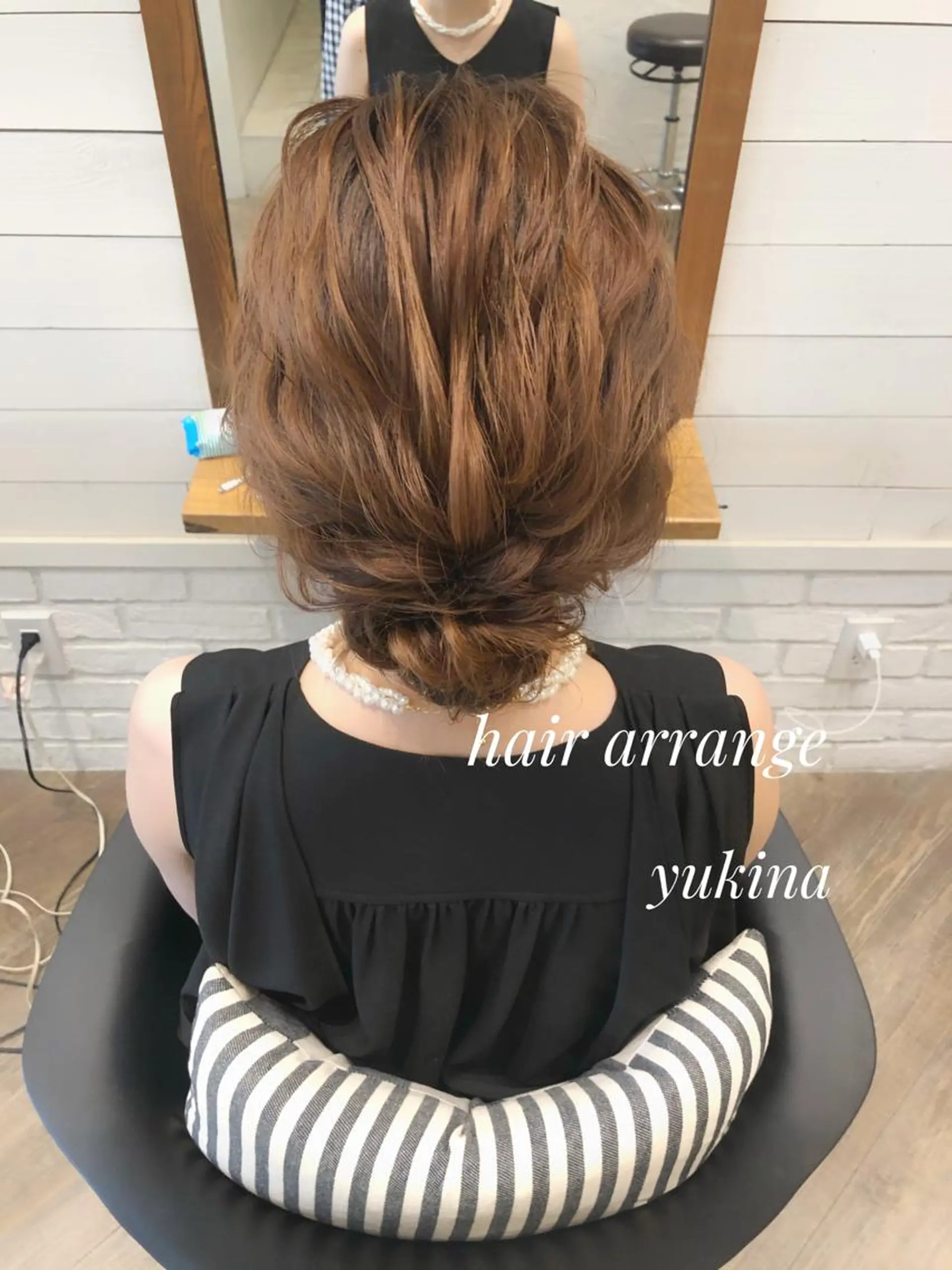 ロング お団子ヘア ヘアセット Hair Salon BOTTOMS所属・✨透明感ケアカラー✨ 長野ゆきなのヘアスタイル