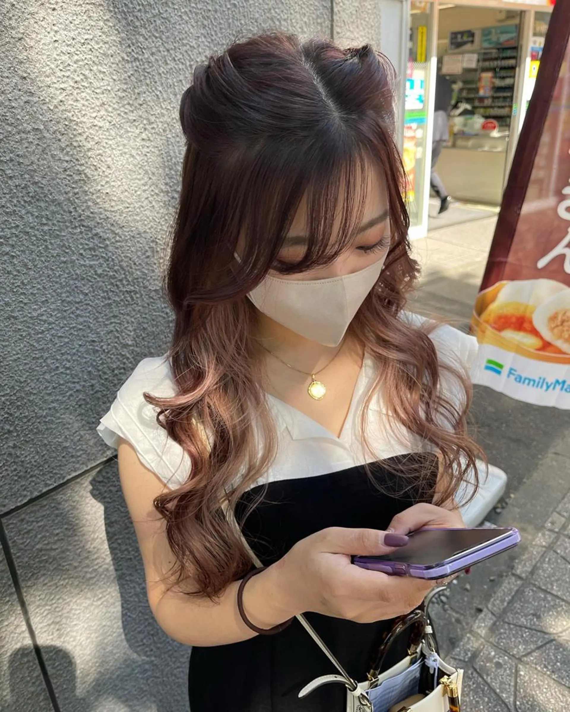 ミディアム カラー ヘアアレンジ ベージュカラー ブリーチ イルミナカラー ピンクカラー ピンクベージュ ❥【韓国風ヘア】 stylist 林❥のエステ・リラクイメージ