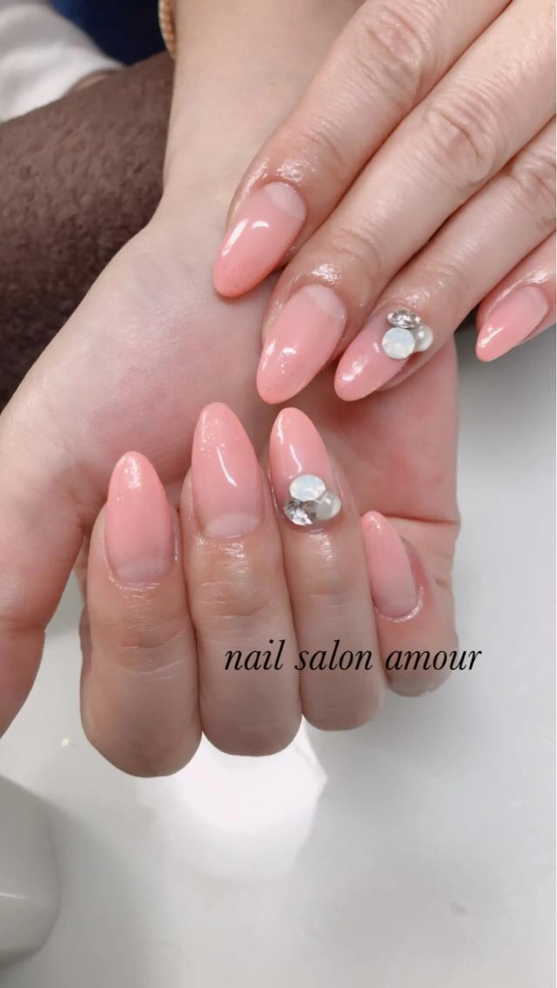 ネイル 長さ出し nailsalon ♡amour♡のネイルデザイン