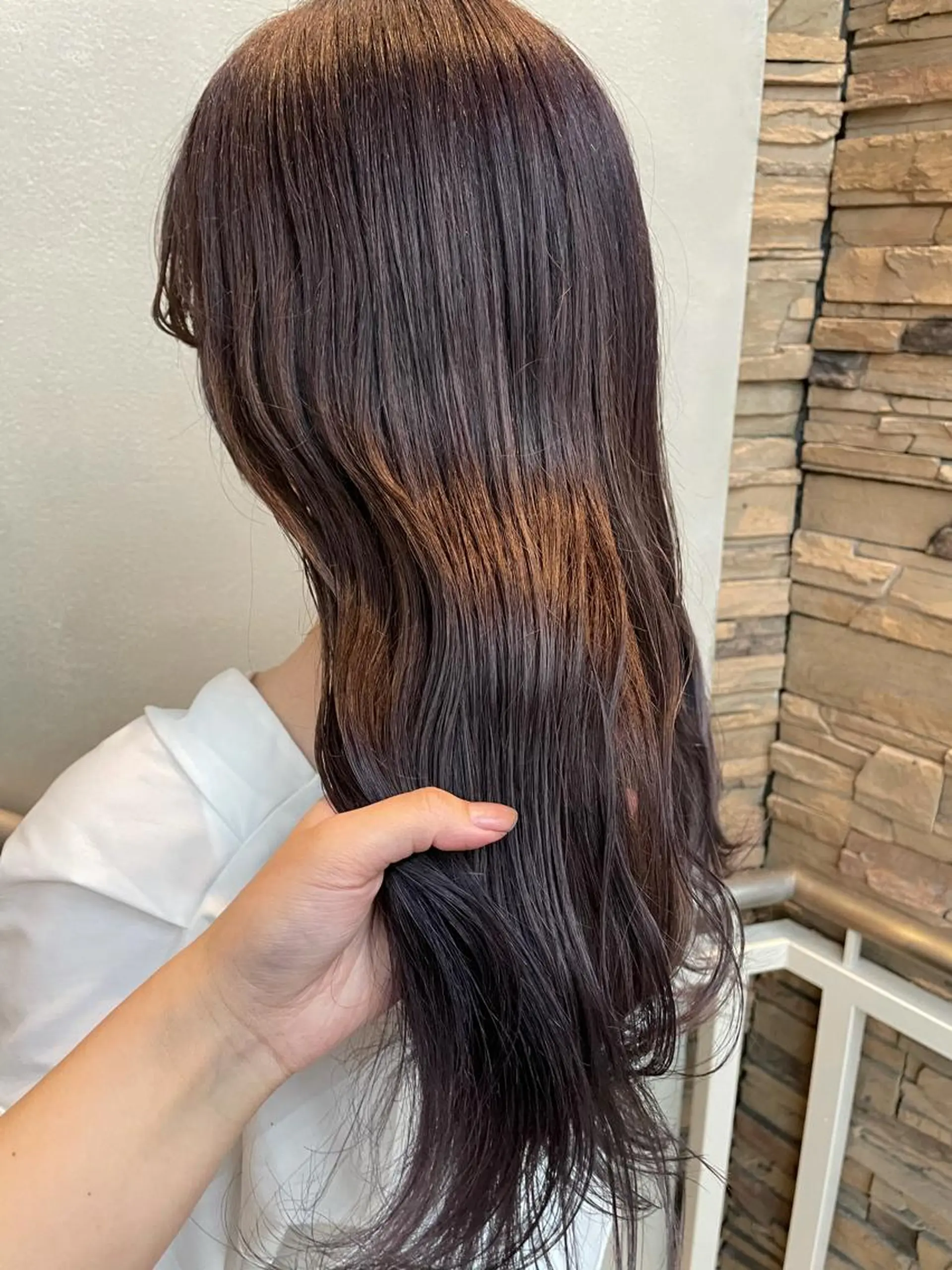 セミロング カラー グレージュ パープルカラー 沖縄/ヘアアレンジ /ナカノのヘアスタイル