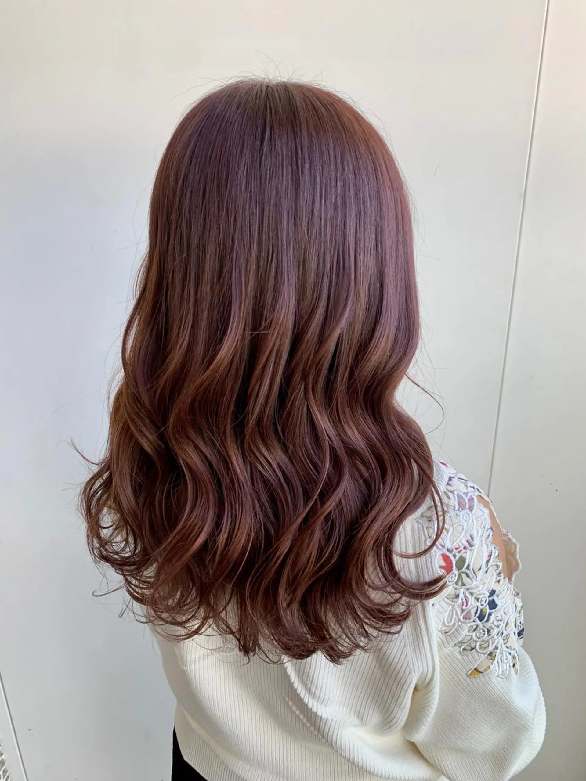 セミロング カラー ベージュカラー ピンクカラー ピンクベージュ Remore所属・中塚 義人のヘアスタイル
