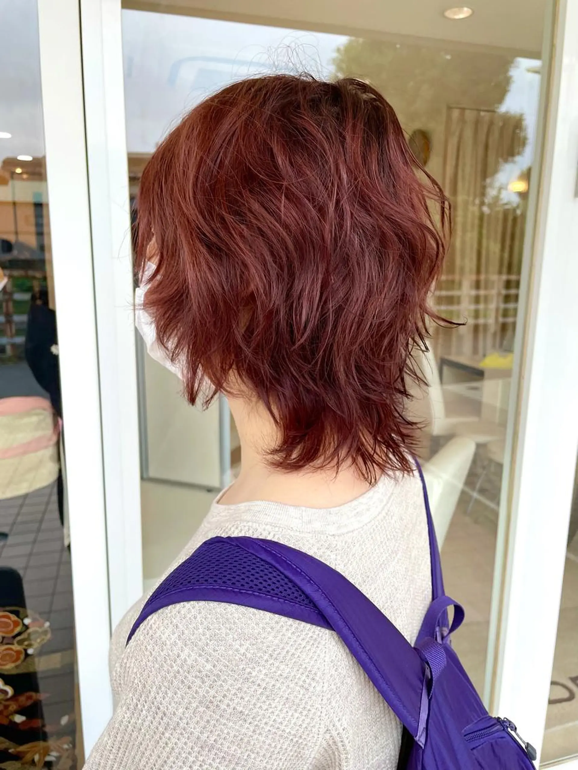ミディアム レイヤーカット ウルフカット ウルフレイヤー カット ヘアカラー 武田 清久のヘアスタイル