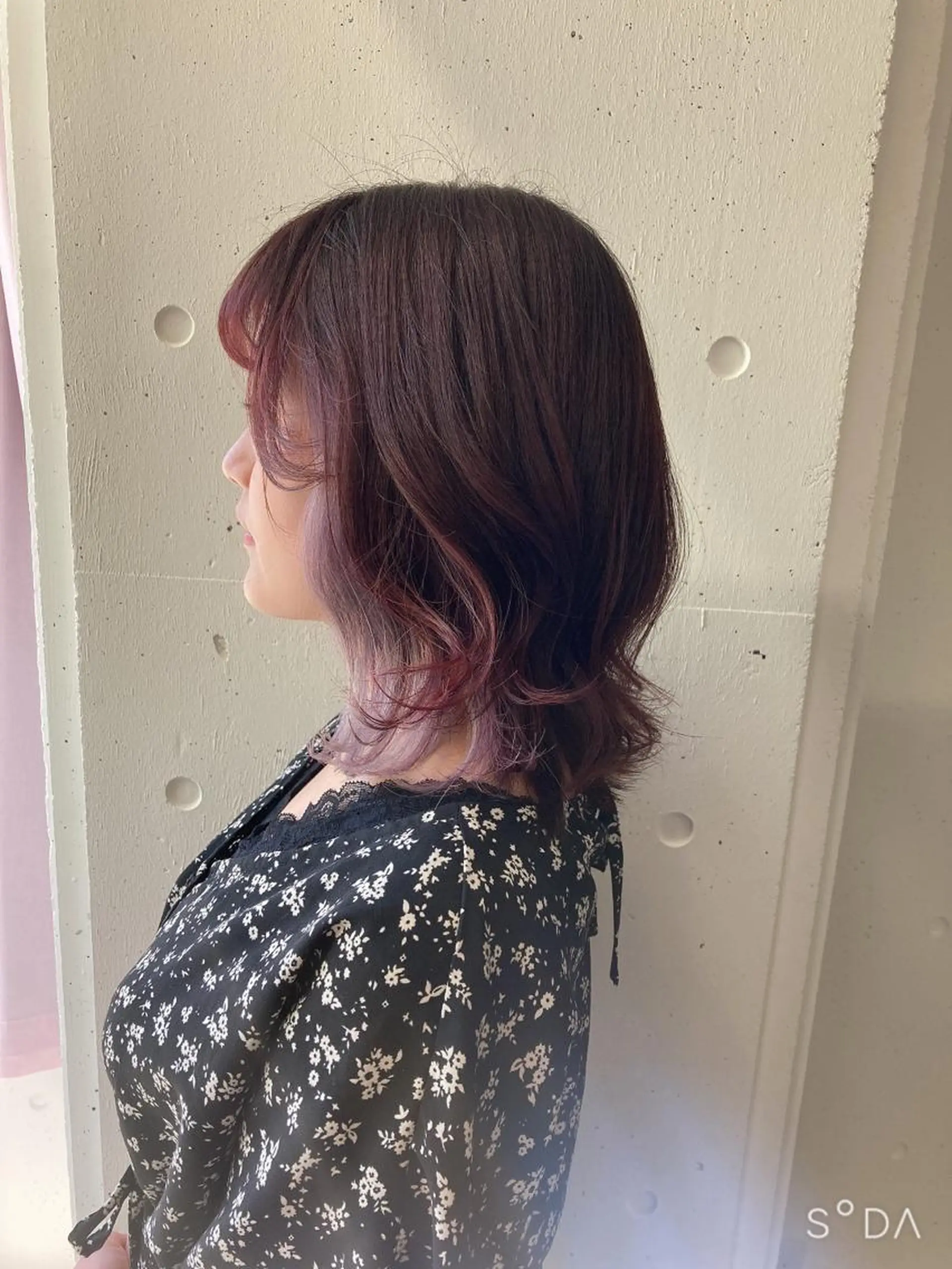 ミディアム カラー ラベンダーカラー カット ヘアカラー ミルミー美容室所属・🦄💒💓齎藤 七海子🦄💒💓のマツエク・マツパデザイン