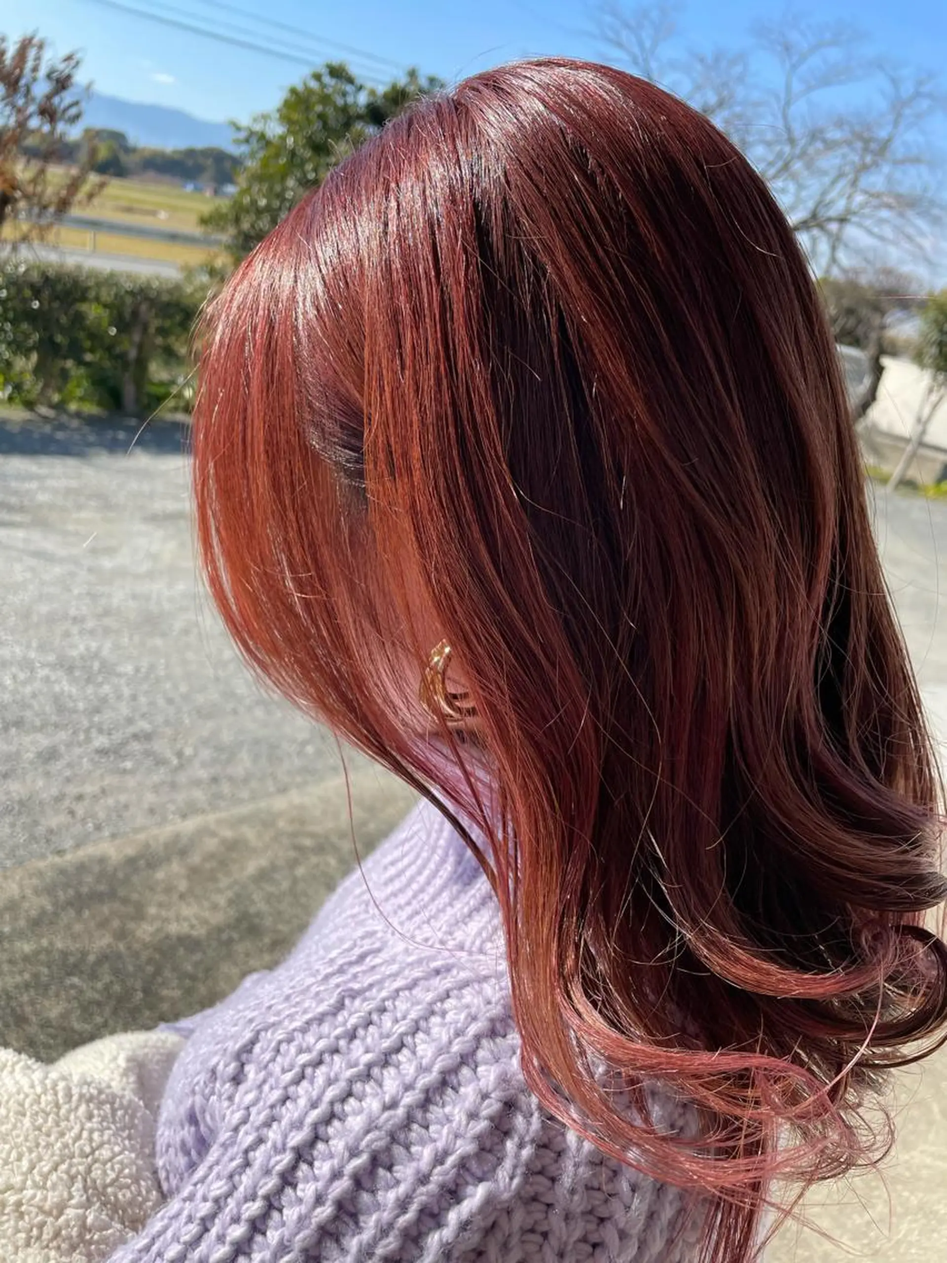 セミロング カラー ヘアアレンジ ハイトーン 🌙まなみ🌙のヘアスタイル