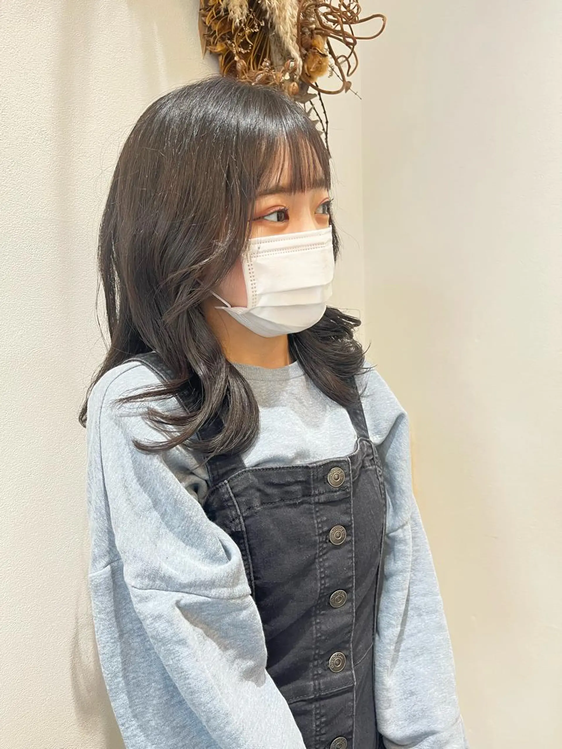 ロング 顔まわりレイヤー レイヤーカット 松本 玲菜のヘアスタイル