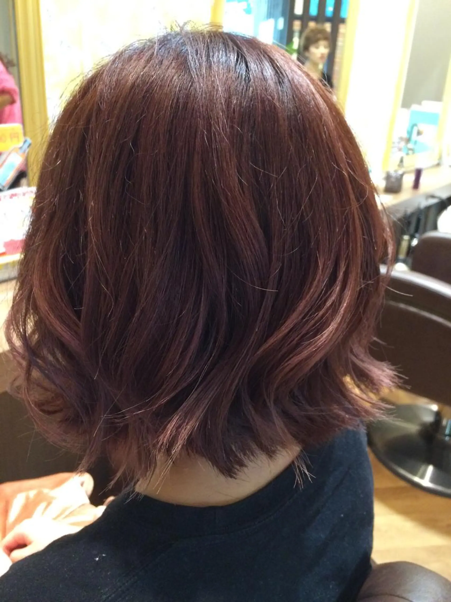 ショート カラー パーマ ヘアアレンジ ショートボブ ピンクカラー ボブ ショートヘア uno pulir所属・トップスタイリスト 永尾拓也のヘアスタイル