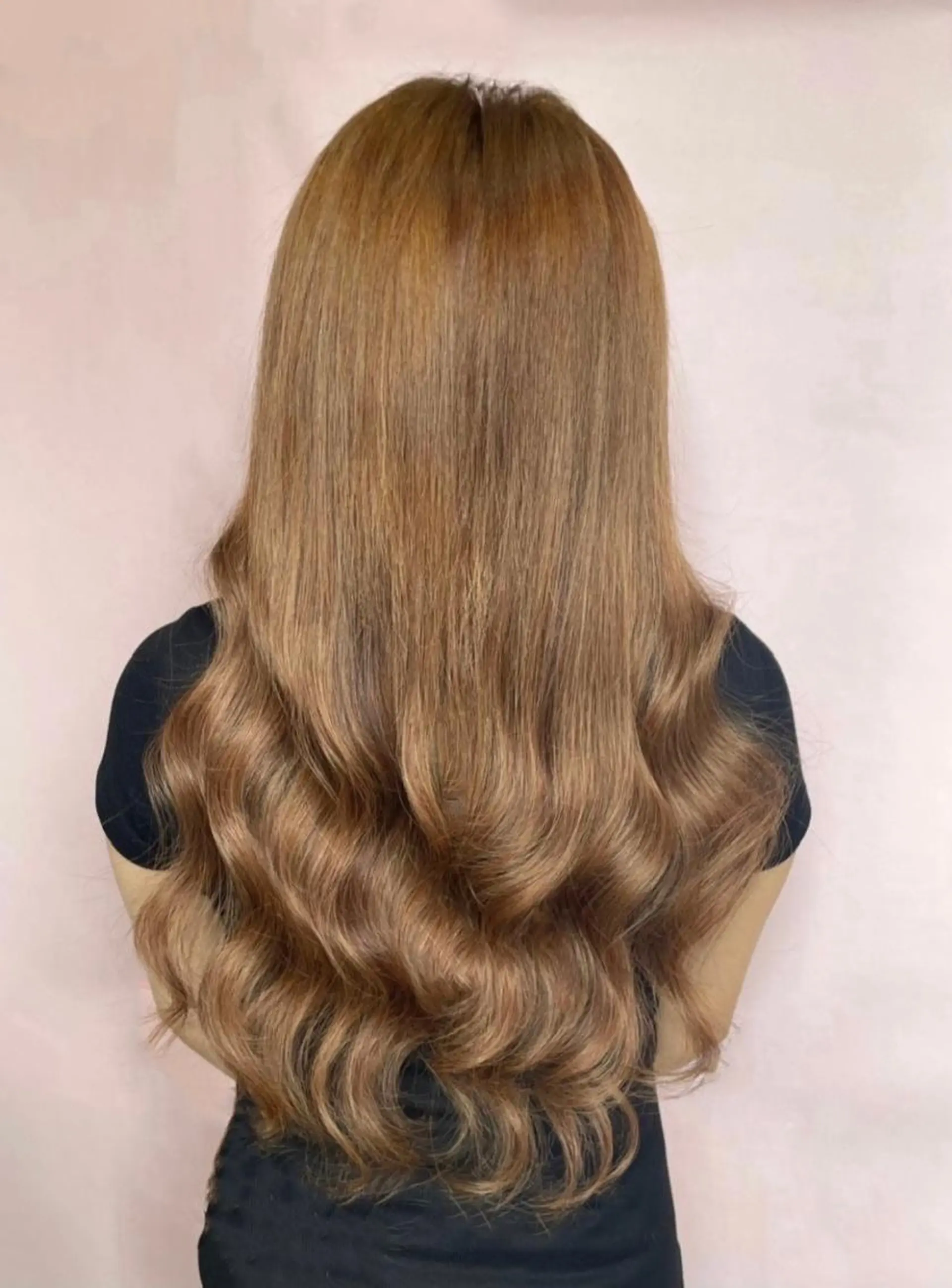ロング 大阪レミーエクステ チビ編み込みのヘアスタイル