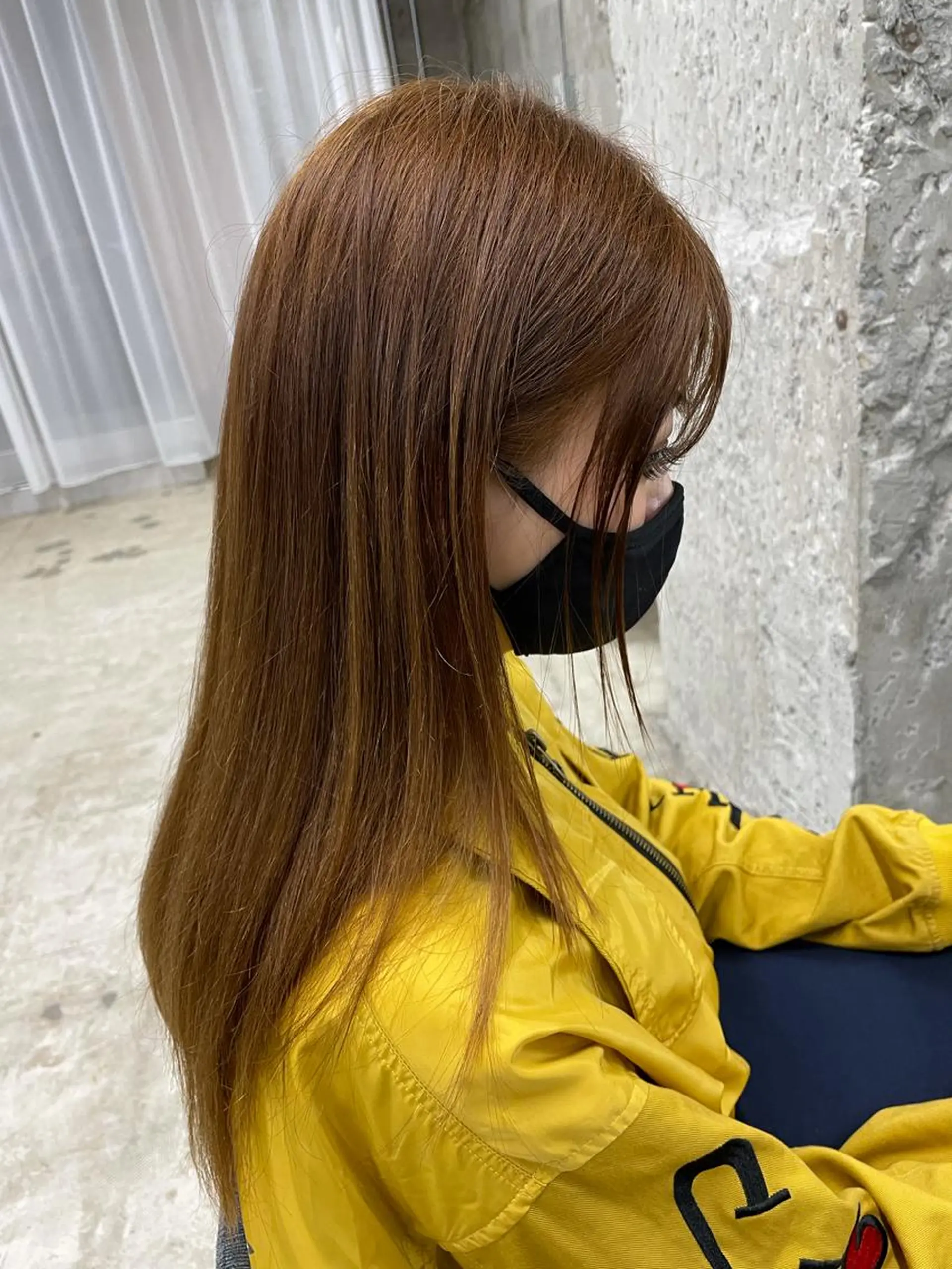 ロング カラー ベージュカラー イエローカラー 浅草 nia SUGIURAのヘアスタイル