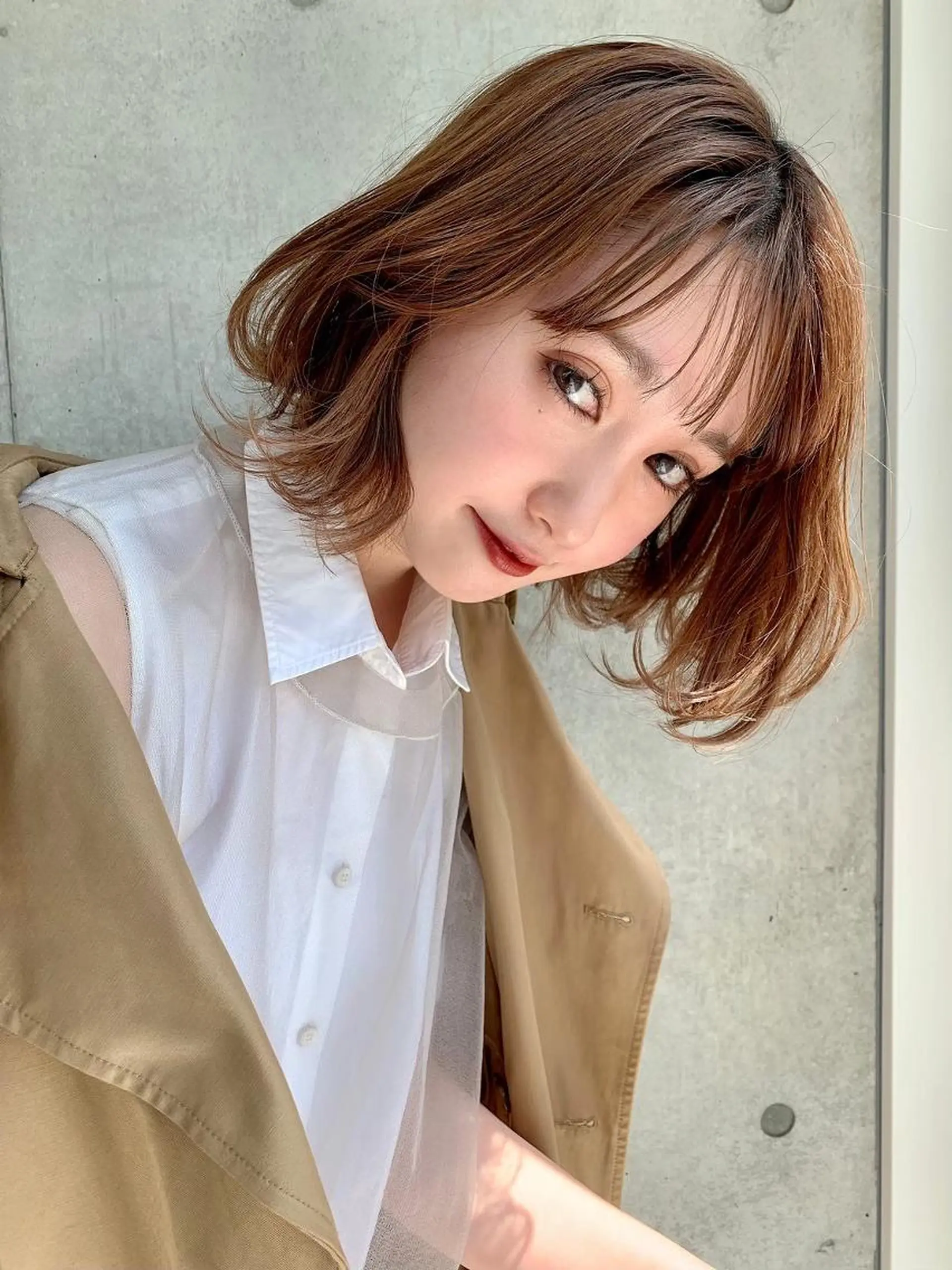 カラー 夏映え🌼髪質改善♡ 艶カラー🍨福岡天神のヘアスタイル