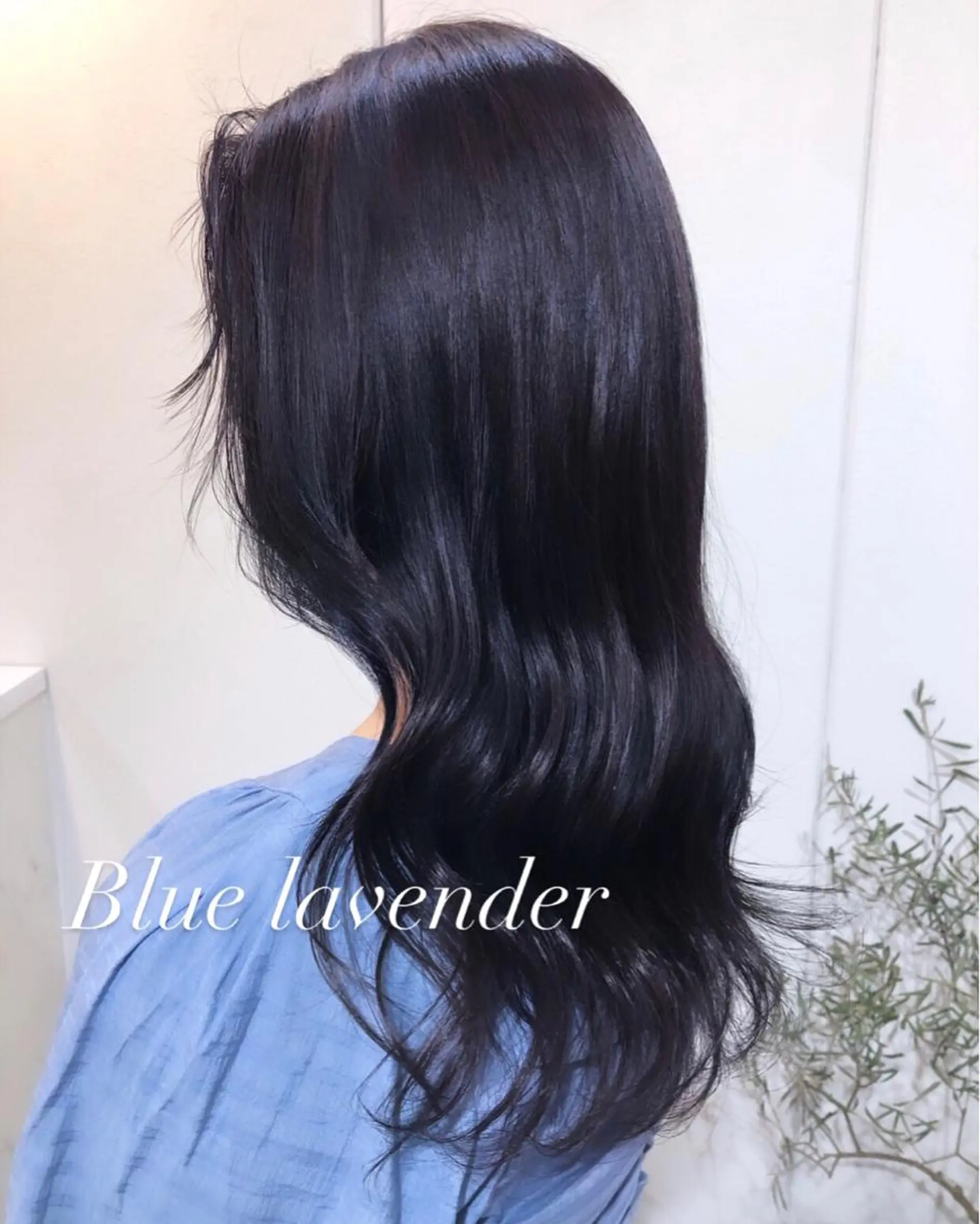 ロング カラー ヘアアレンジ パープルカラー 関谷 あいみのヘアスタイル