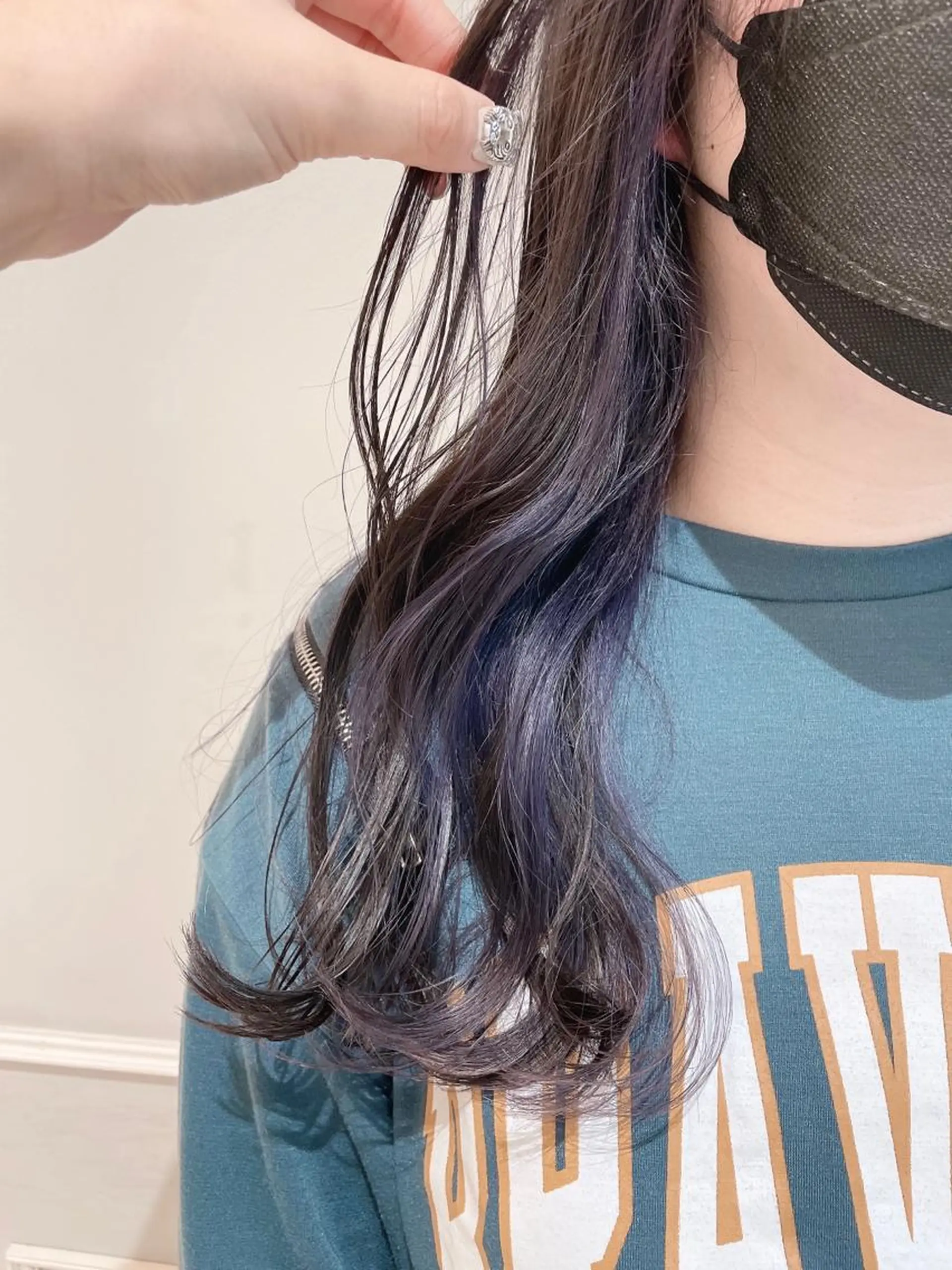 ロング カラー インナーカラー パープルカラー ヘアカラー トリートメント 🦖鶴岡香純🦖 産休中のヘアスタイル