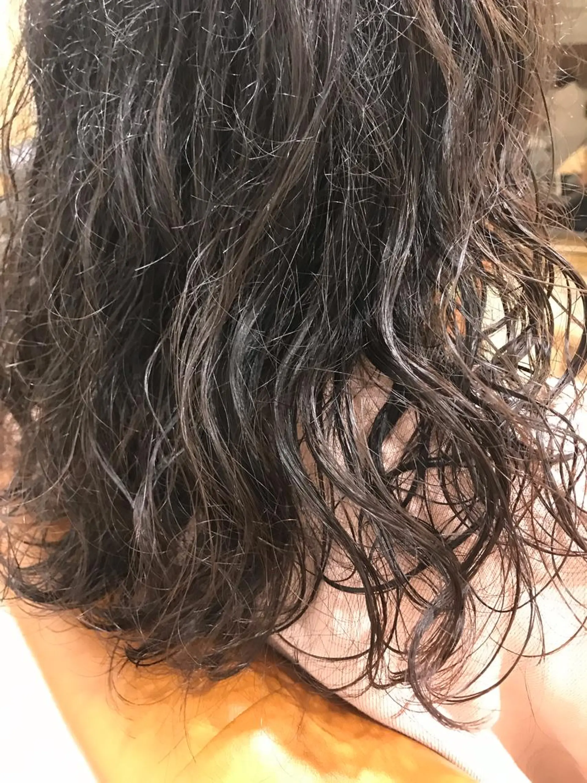 セミロング パーマ 暖色カラー🍊 ボブ🌿顔周りcutのヘアスタイル