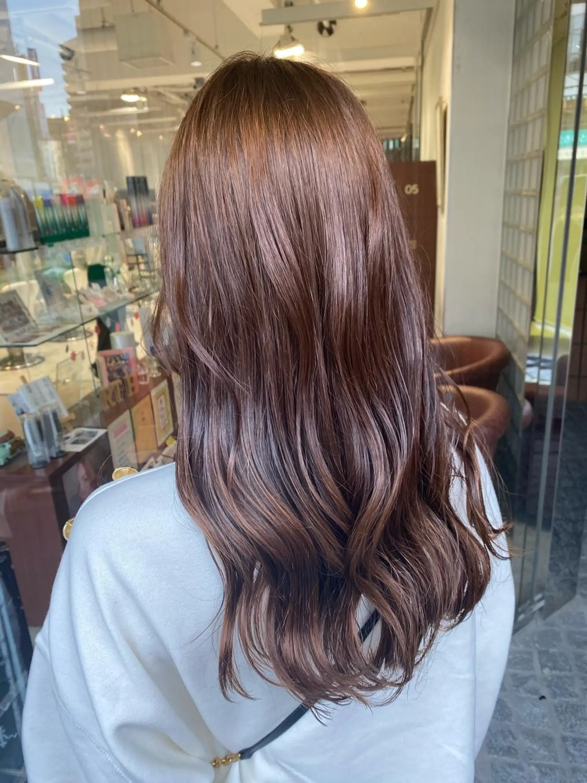 ロング カラー 暖水 まりあのヘアスタイル
