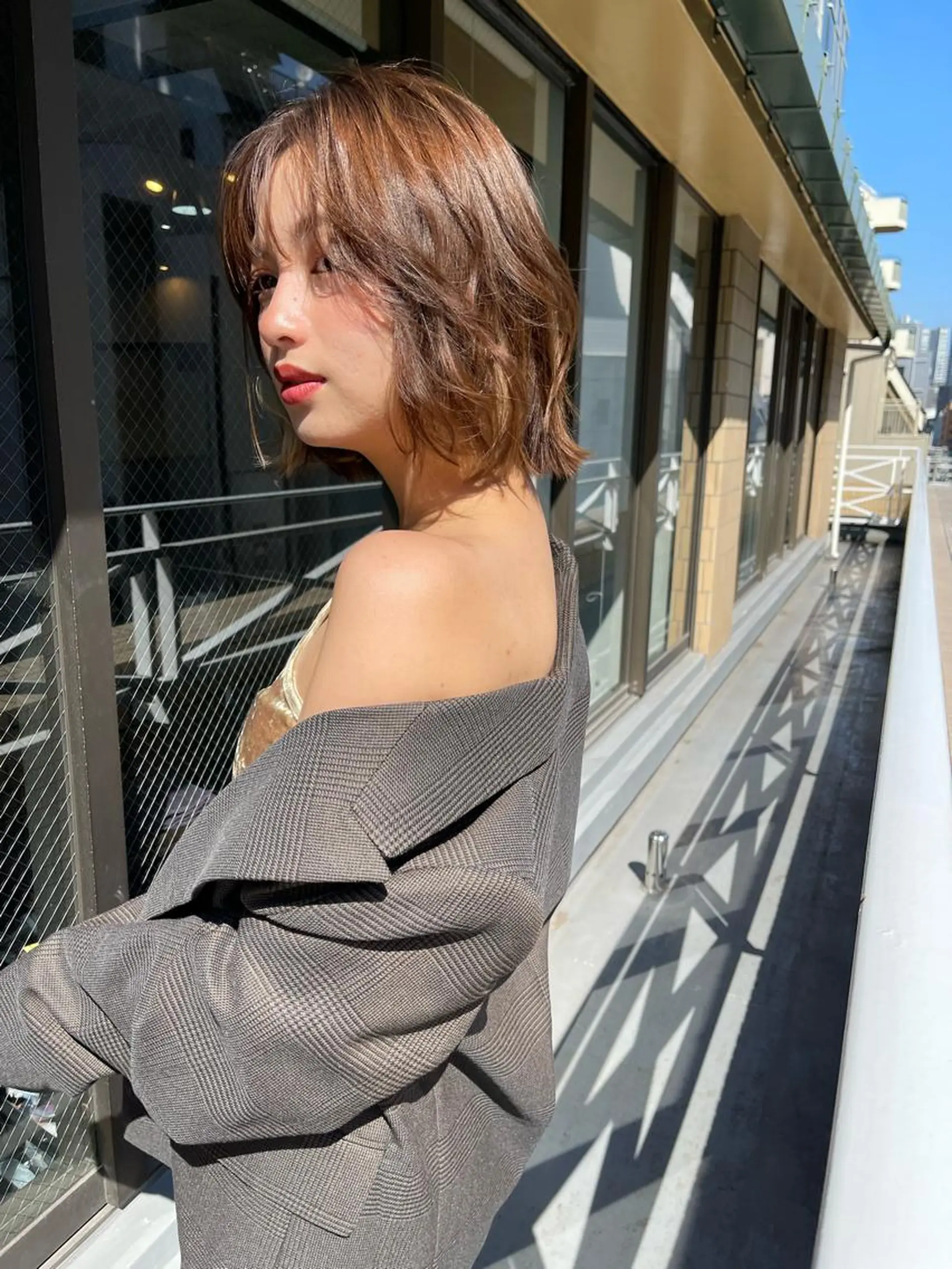 ミディアム カット ヘアカラー 韓国 / 中国ヘア 🦋Noniのヘアスタイル