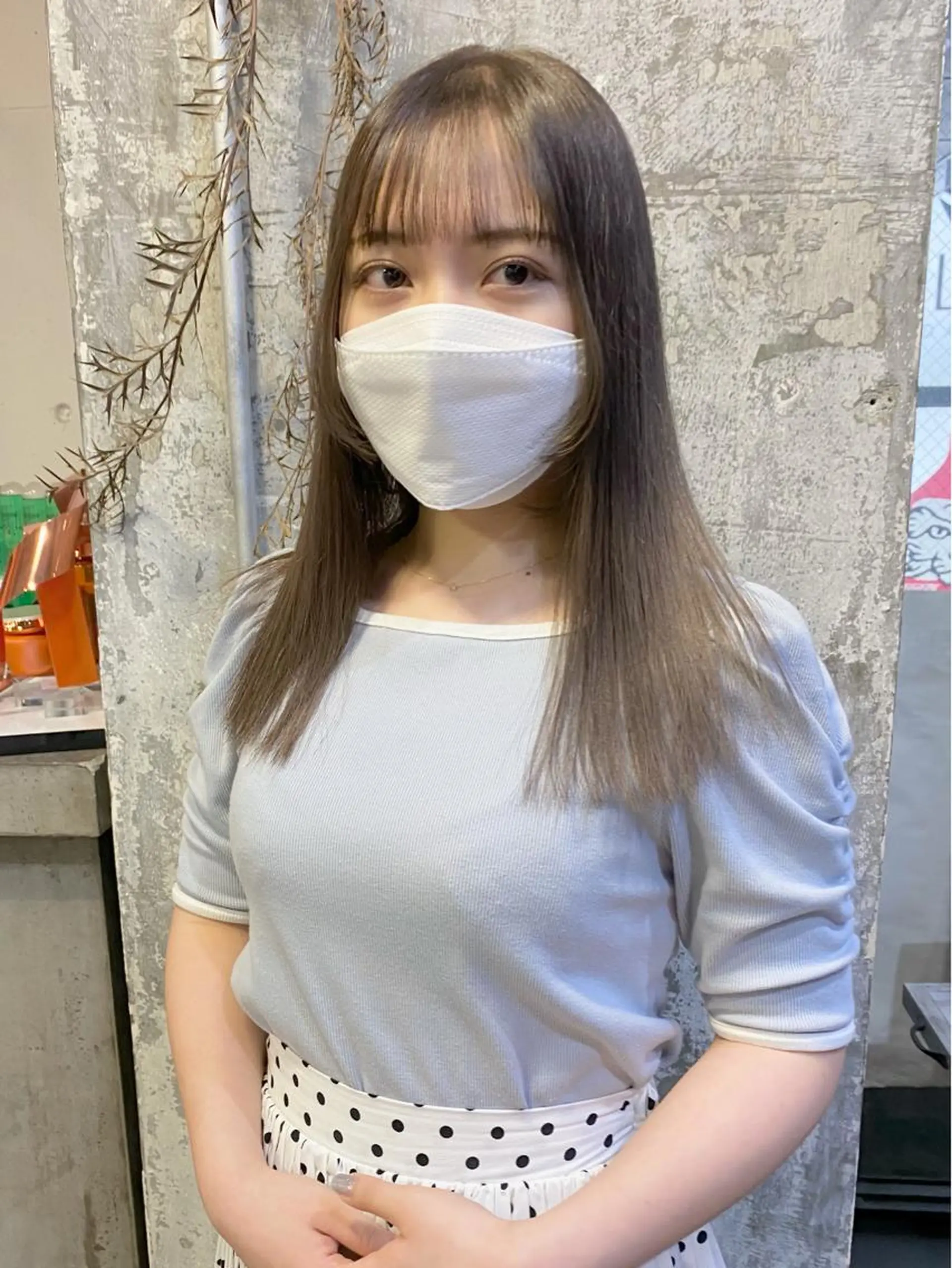 セミロング カラー ベージュカラー ブリーチ ブロンド ブロンドベージュ グレージュ Piaコータロー ハイトーン&ボブのヘアスタイル