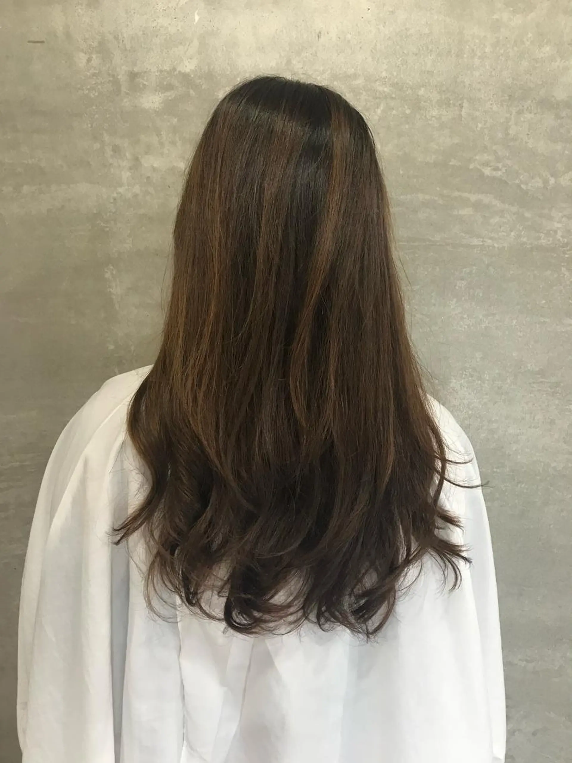 ロング カラー ヘアカラー 韓国風レイヤー🗝要 暗透カラー📓吉祥寺のヘアスタイル