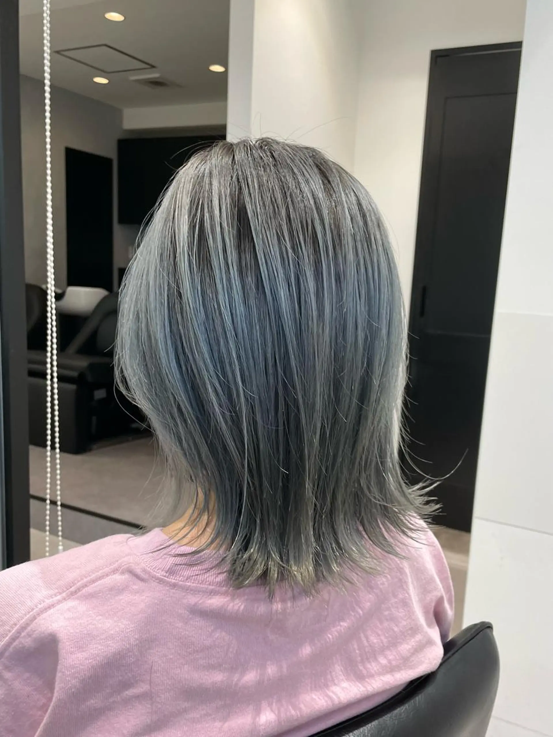 ミディアム カラー ミント ミントグリーン ボブ カット ヘアカラー トリートメント ヘアセット メンズ特化 パーマ/オザワのヘアスタイル