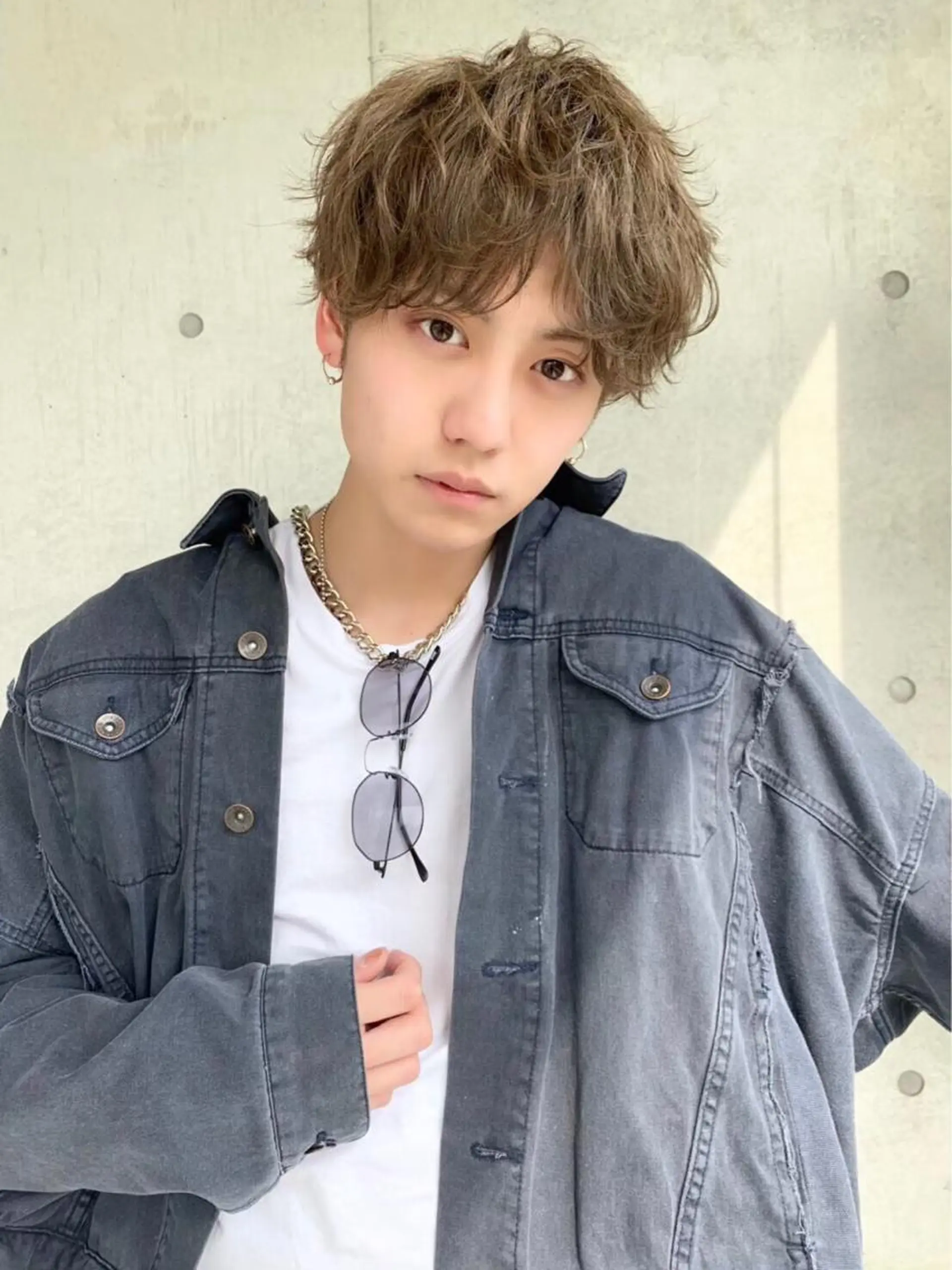 メンズ カット パーマ 💗🤍透明感カラー 🤍💗kanonのヘアスタイル