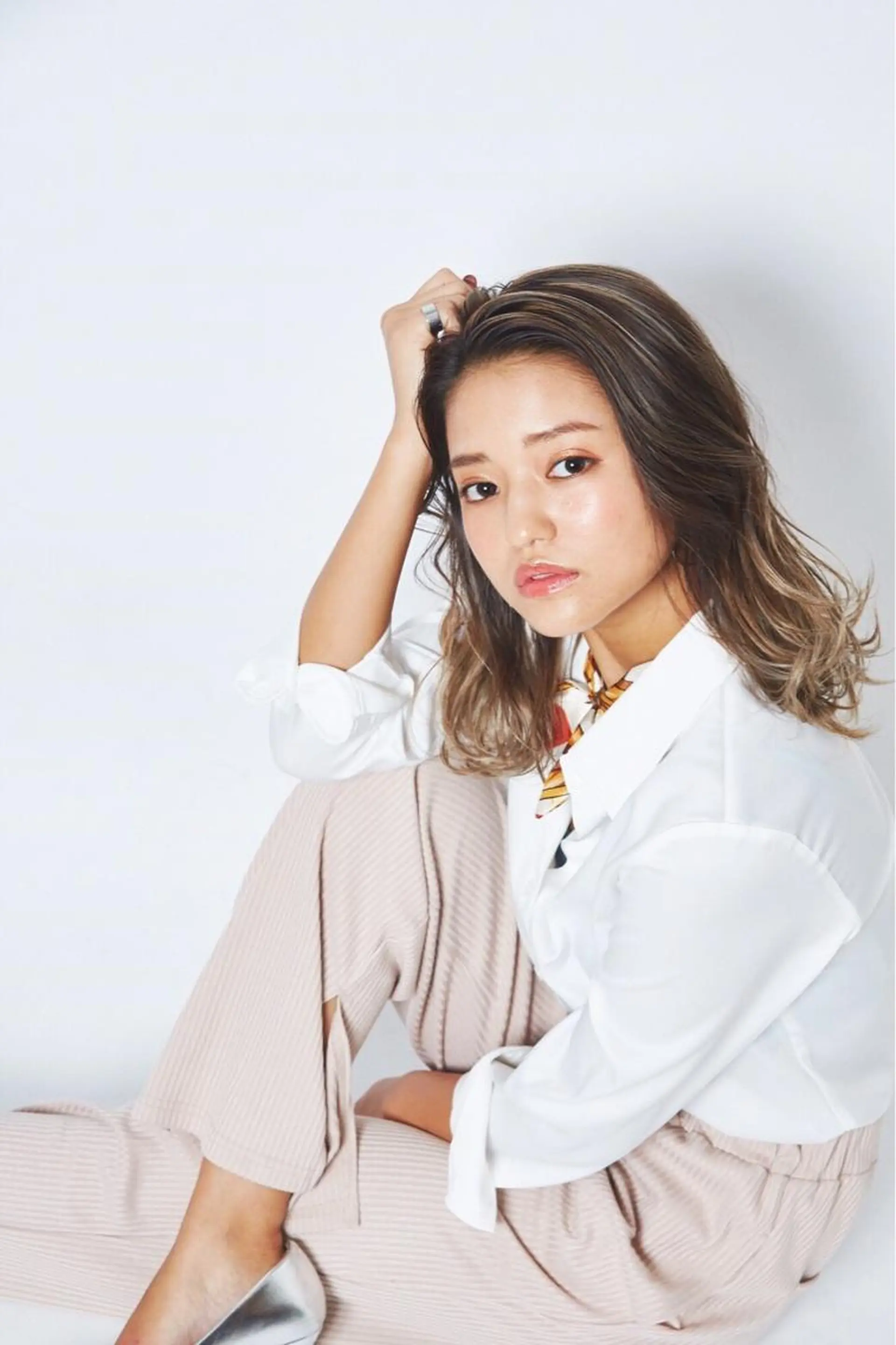 ミディアム カラー パーマ ヘアアレンジ メンズ キッズ ネイル マツエク・マツパ アティリー 西梅田のヘアスタイル