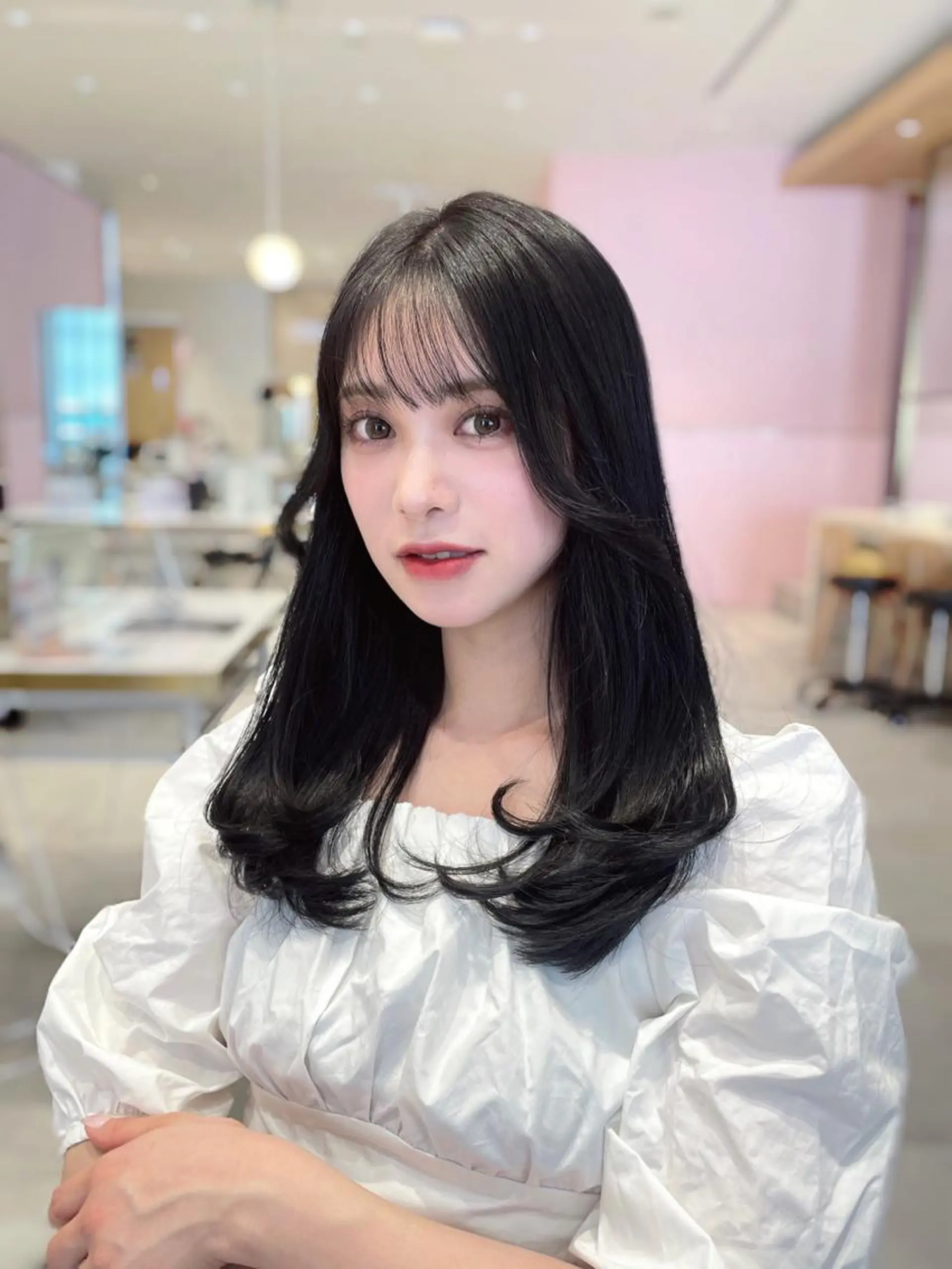 ロング カラー ヘアアレンジ Toiro所属・🤎小顔レイヤー /ベージュ🤎友香のヘアスタイル