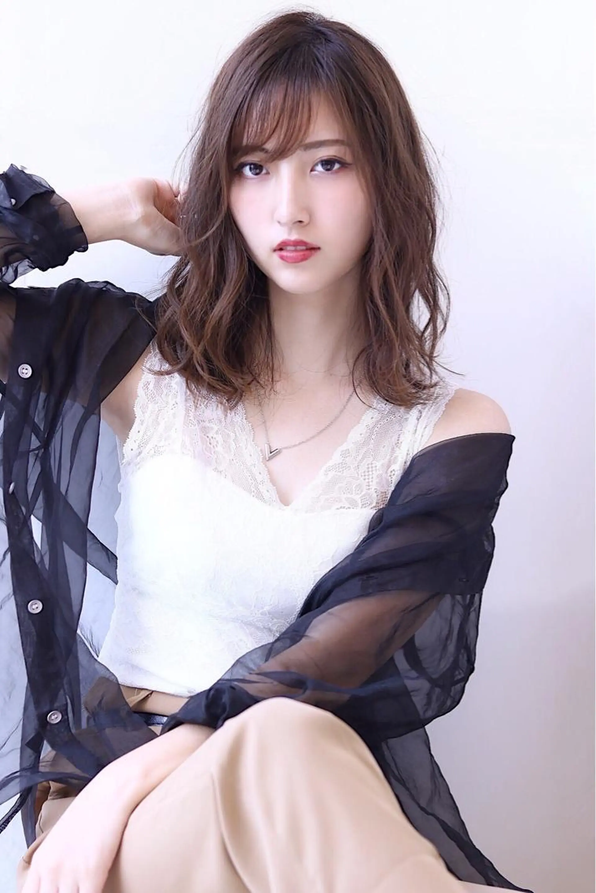 セミロング 浦野 優希のヘアスタイル