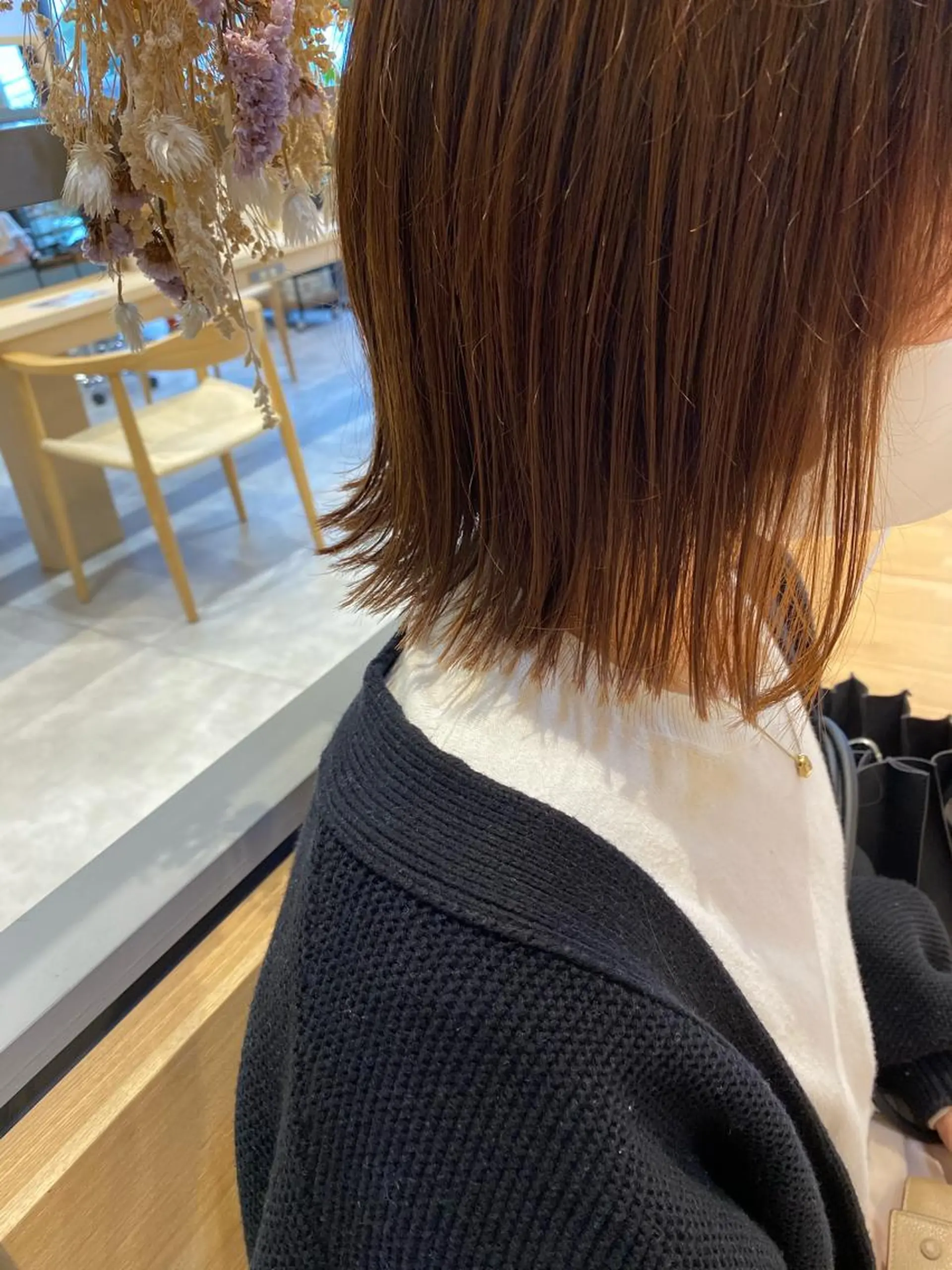 ミディアム 切りっぱなしボブ ボブ 河田 海陽のヘアスタイル