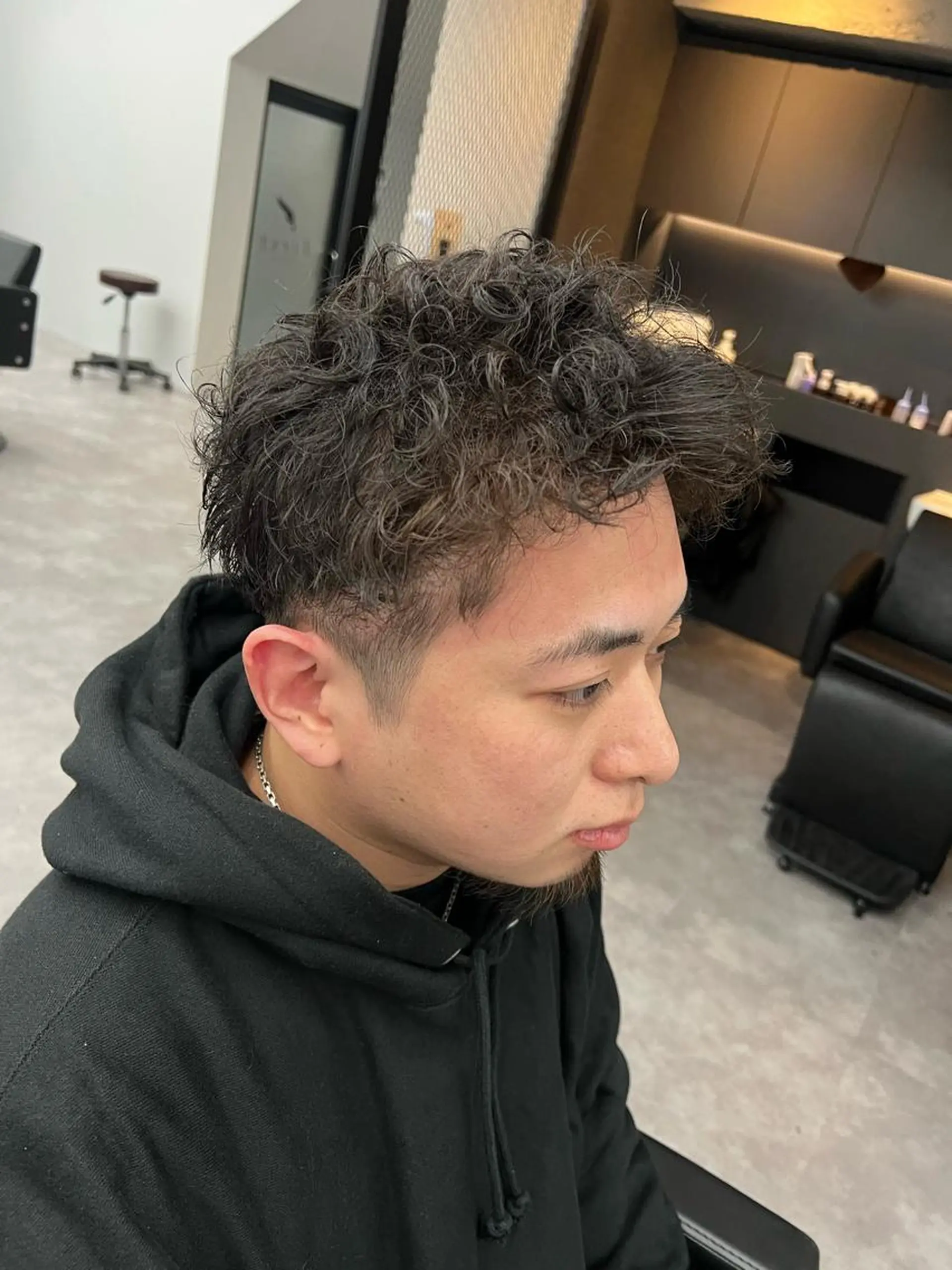 ショート パーマ メンズ メンズパーマ 【曲がる縮毛矯正】 モデル募集🙋カツヤのヘアスタイル