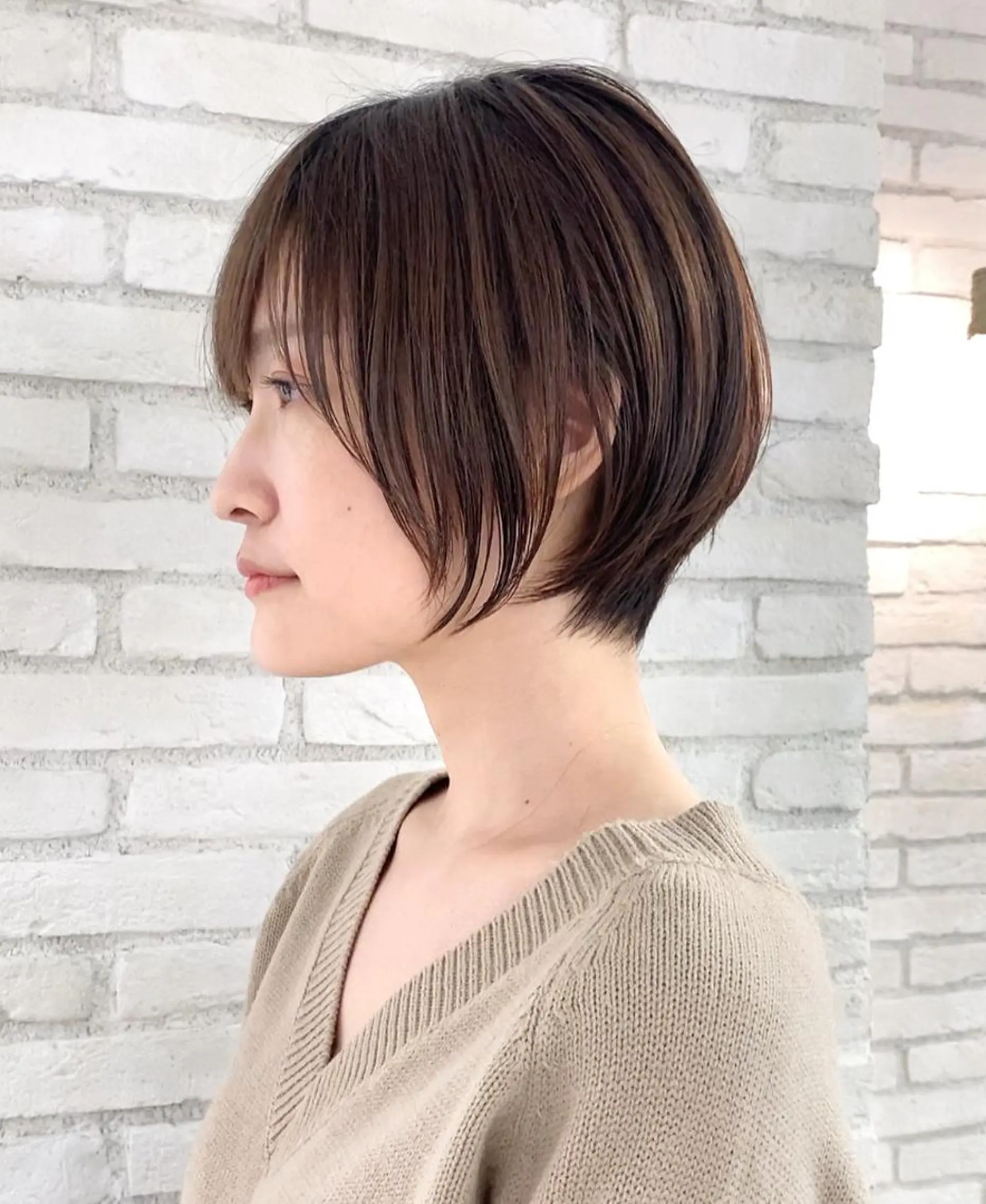 ショート カラー ショートヘア 伊 杏のヘアスタイル